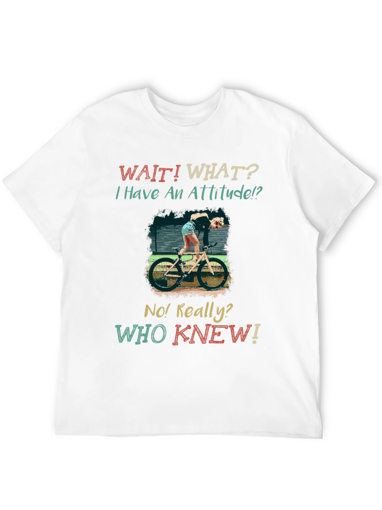 Attitude Cycling T-Shirt: Humorous Bike Lover Tee