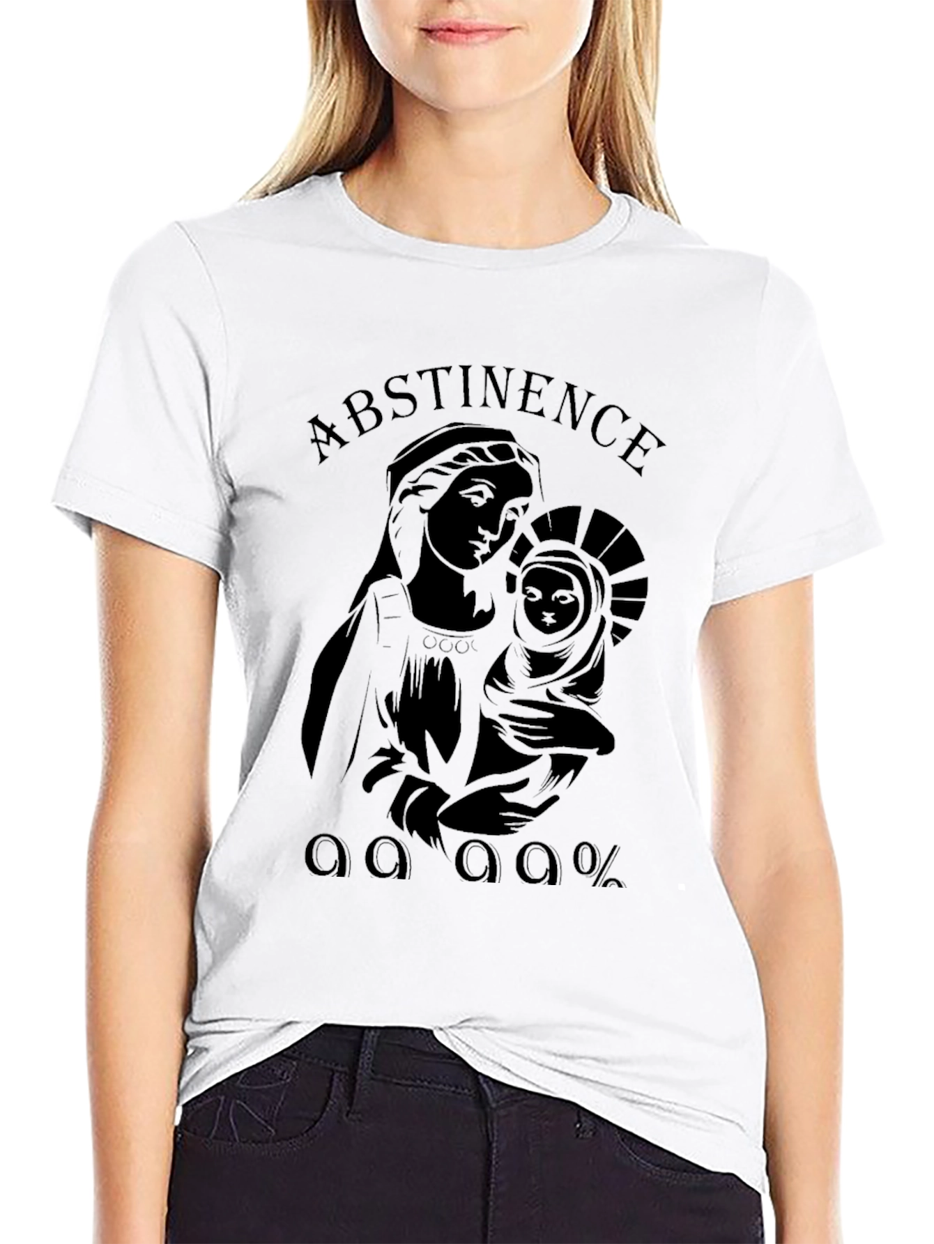 Abstinence Virgin Mary Graphic T-Shirt