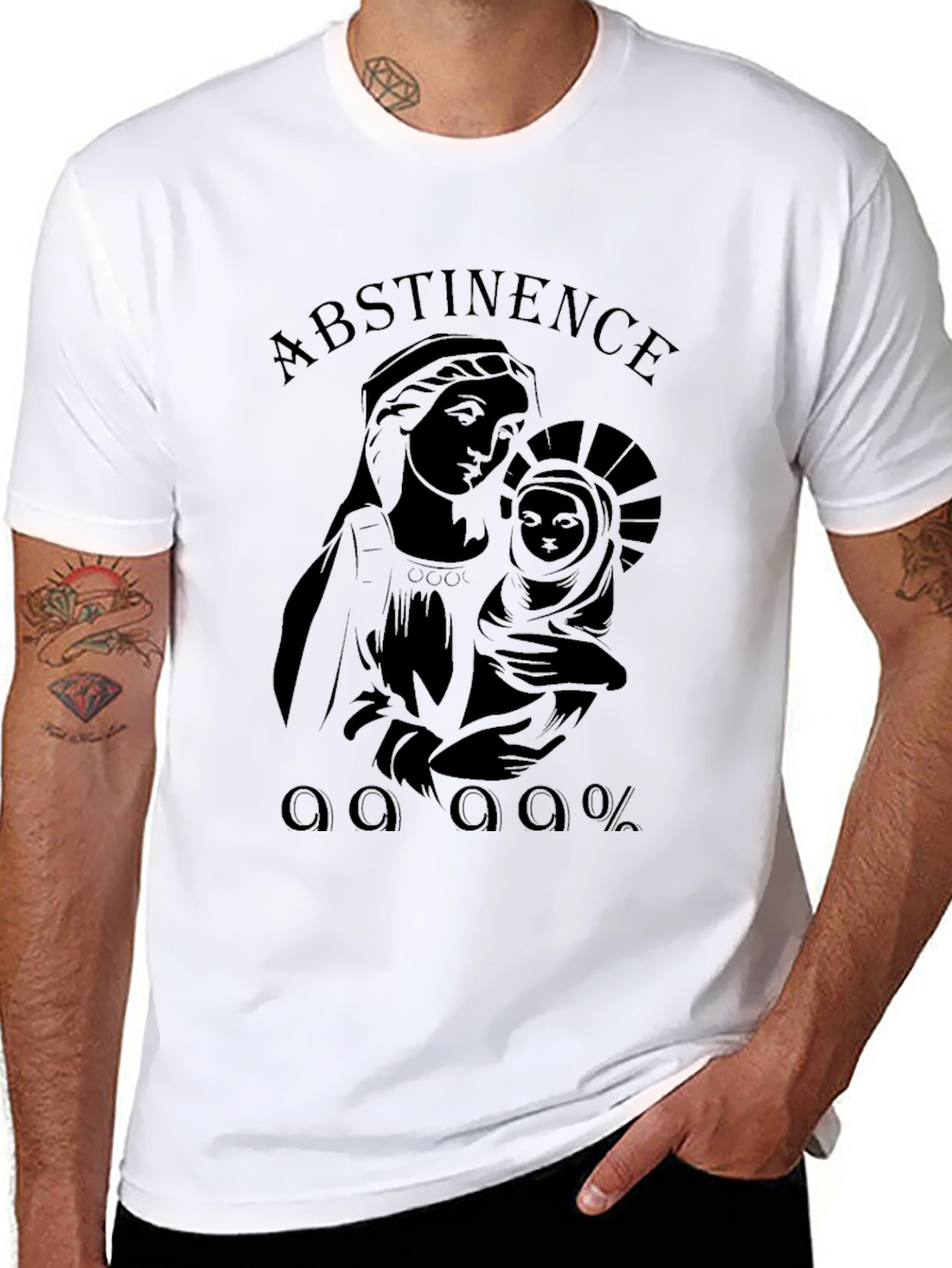 Abstinence Virgin Mary Graphic T-Shirt