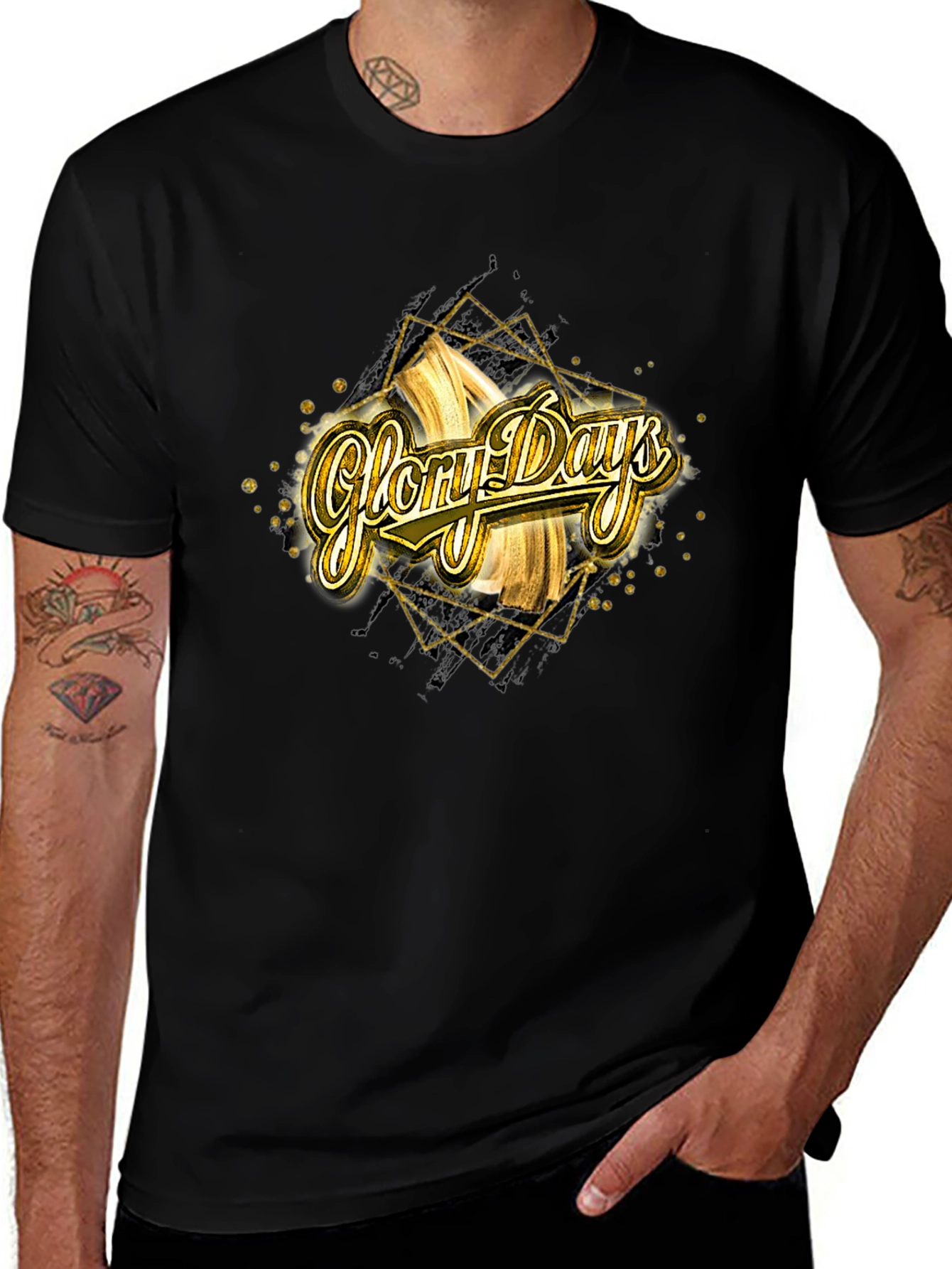 Glory Days Graphic Tee - Gold & Black