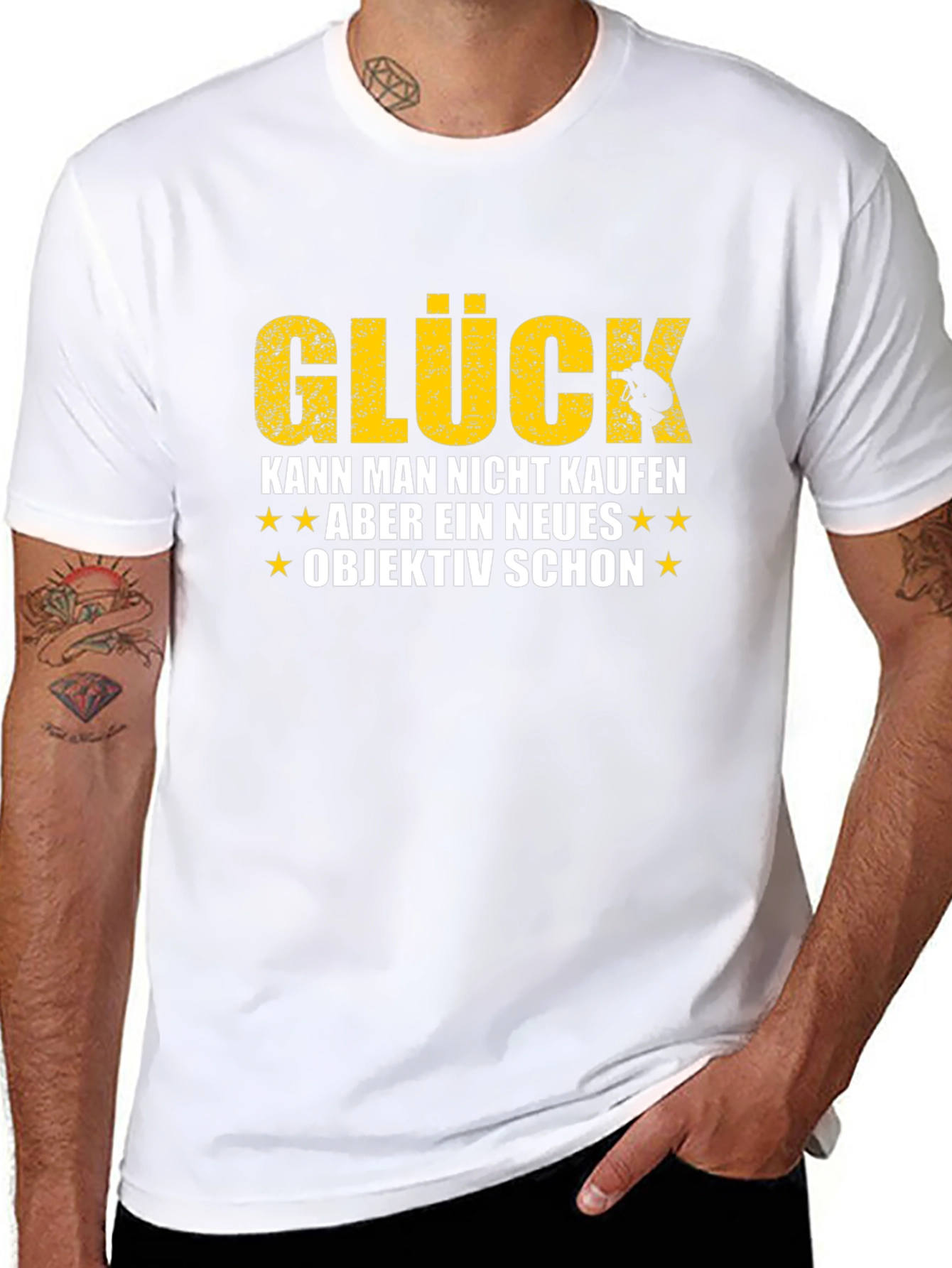 Gluck T-Shirt - Happiness Photo Quote - Photographer Gift