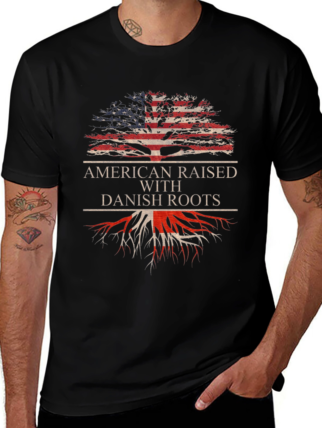 American Raised with Danish Roots T-Shirt