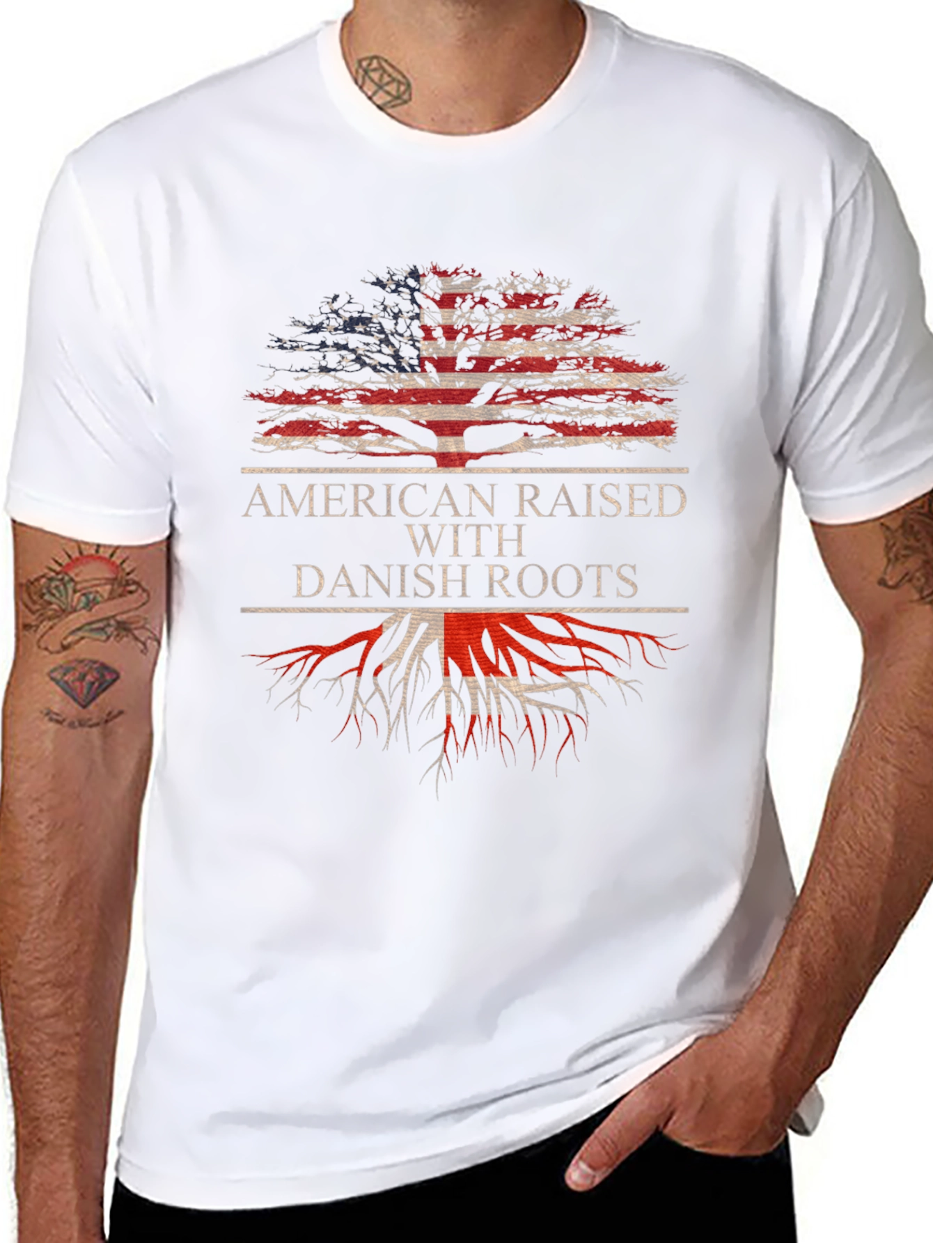 American Raised with Danish Roots T-Shirt