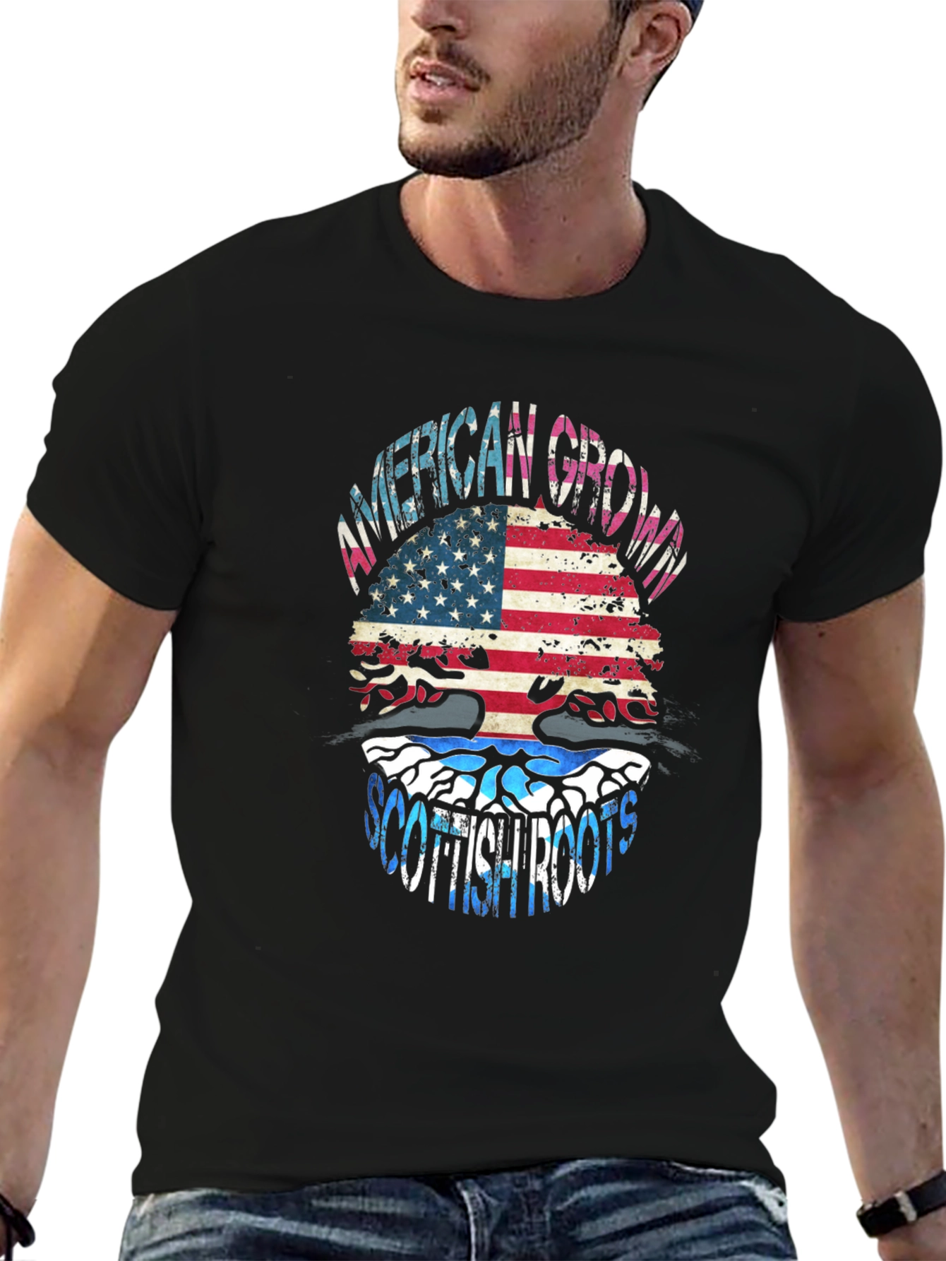 American Grown Scottish Roots Graphic Tee