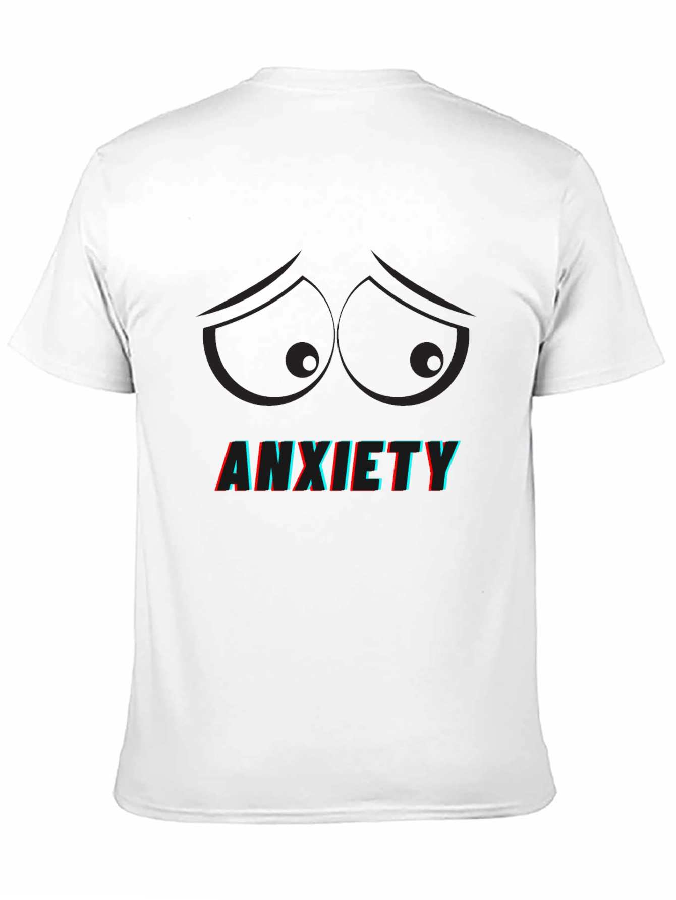 Anxiety Graphic Tee - Sad Eyes Black T-Shirt