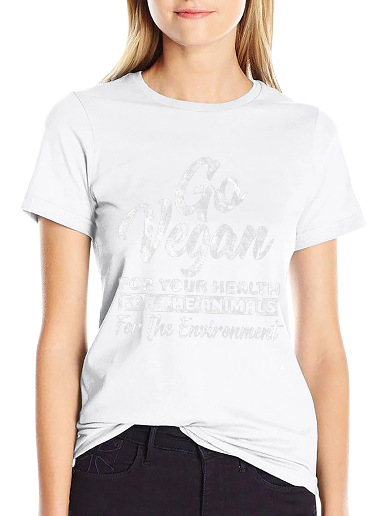 Go Vegan T-Shirt - Health Animals Environment