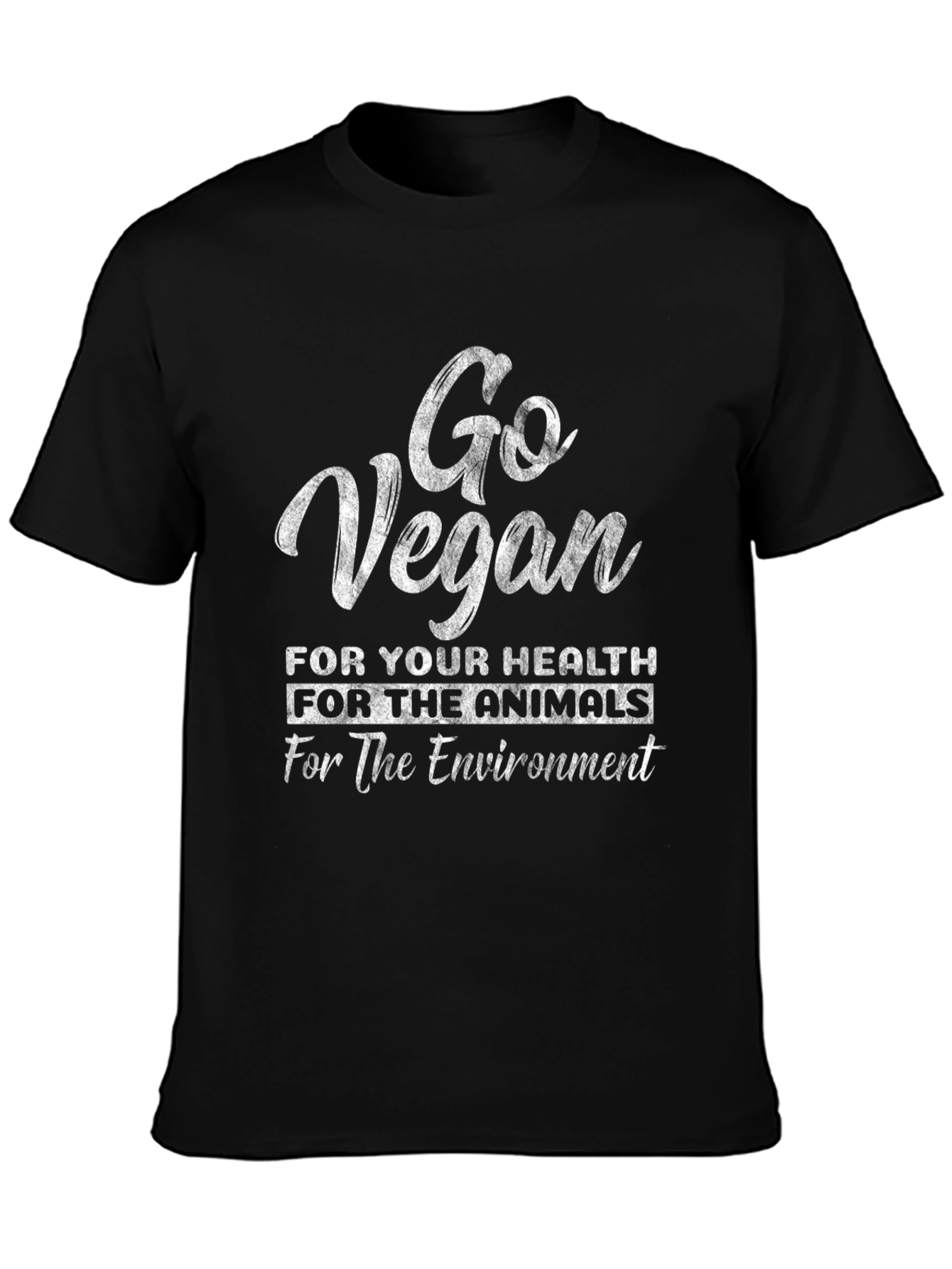 Go Vegan T-Shirt - Health Animals Environment