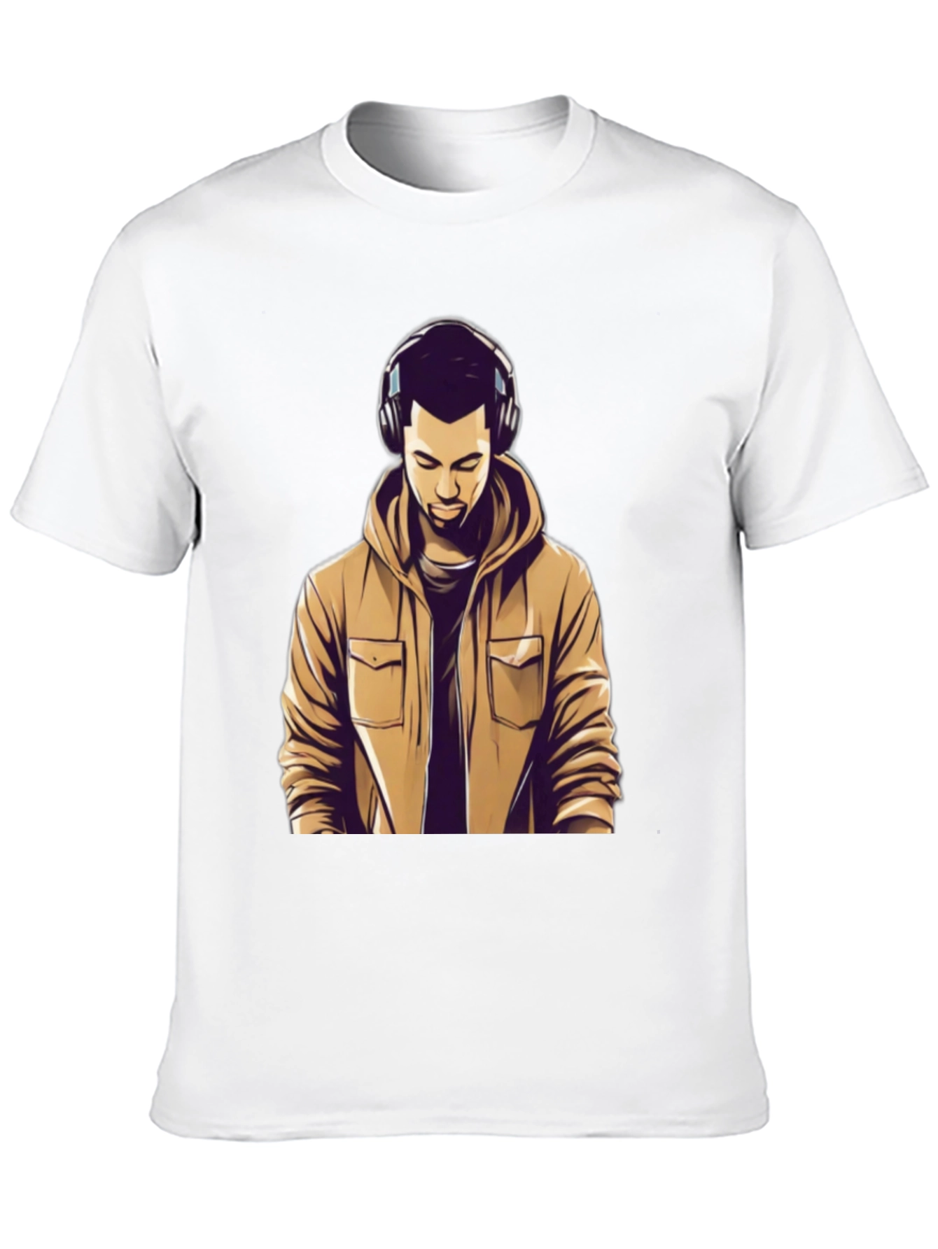 Graphic Tee: Man with Headphones