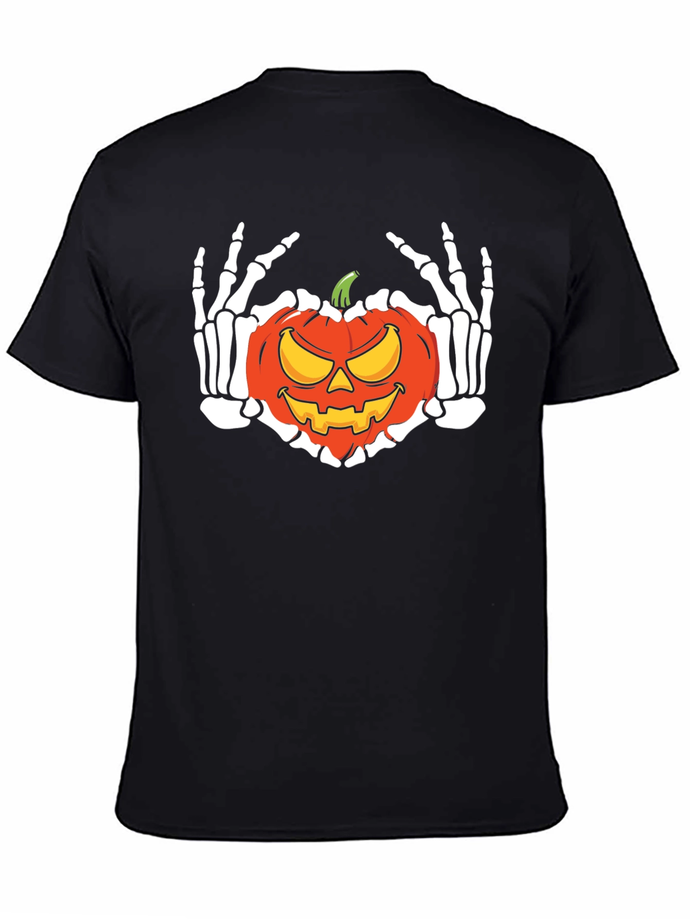 Halloween Skeleton Pumpkin Graphic T-Shirt