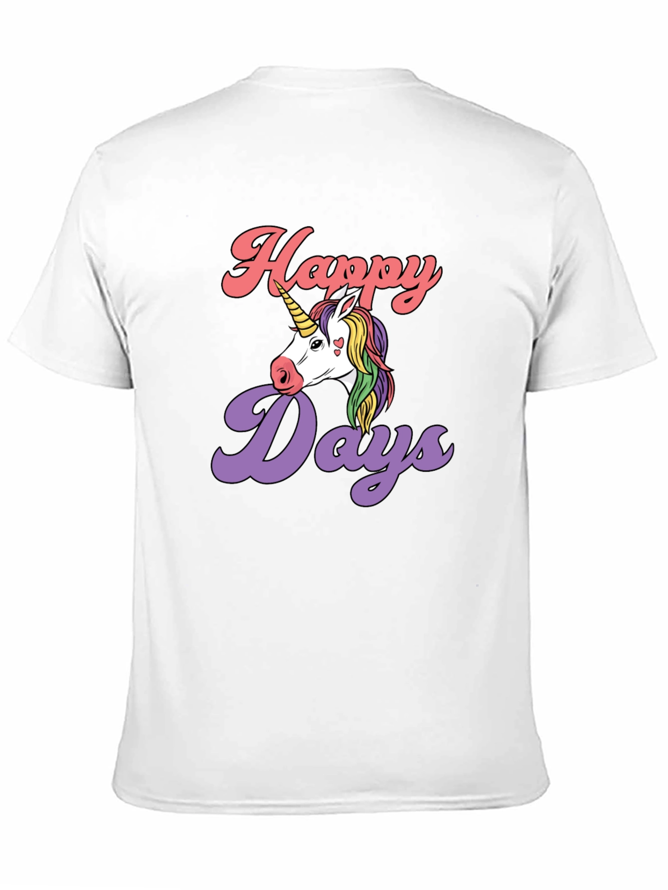 Happy Days Unicorn Graphic T-Shirt