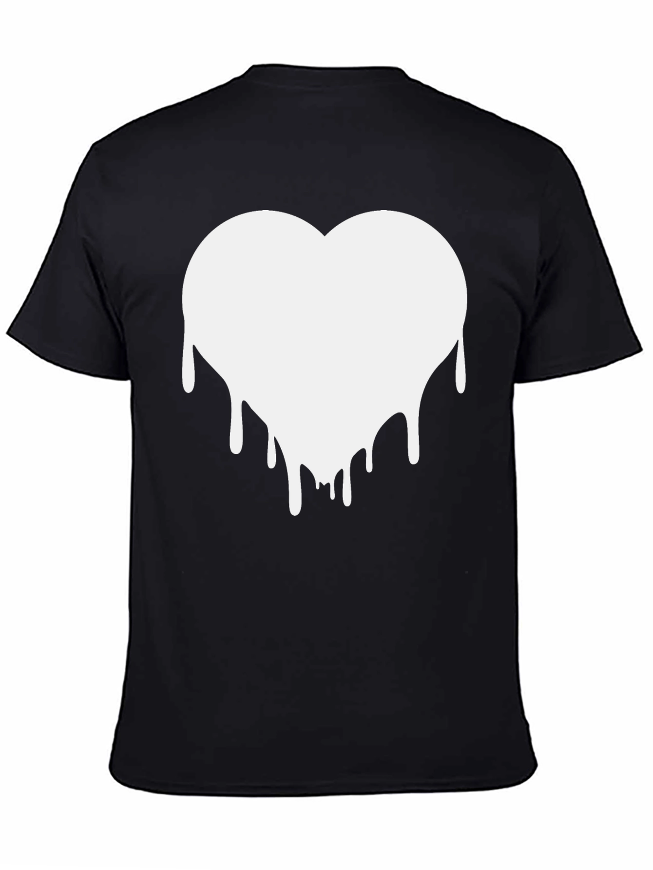 Dripping Heart Graphic Tee - Black