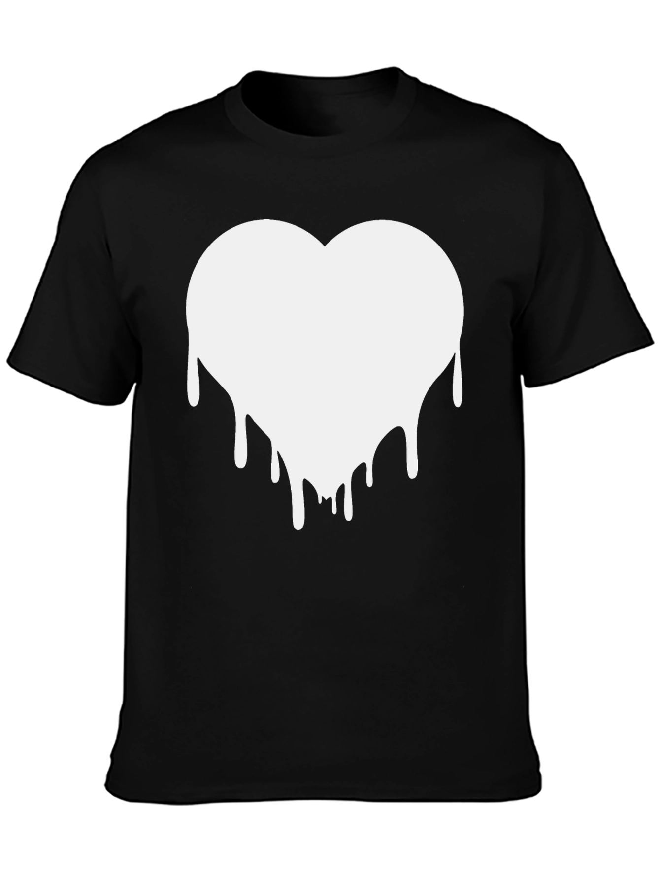 Dripping Heart Graphic Tee - Black