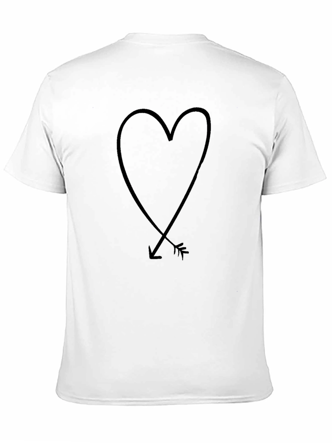 Heart & Arrow Graphic Black T-Shirt