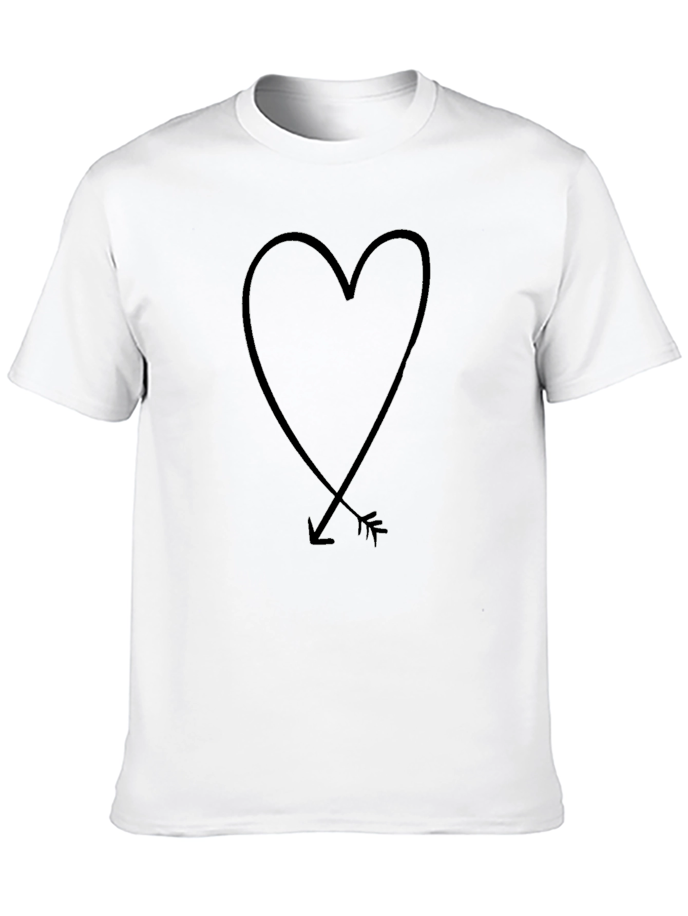 Heart & Arrow Graphic Black T-Shirt