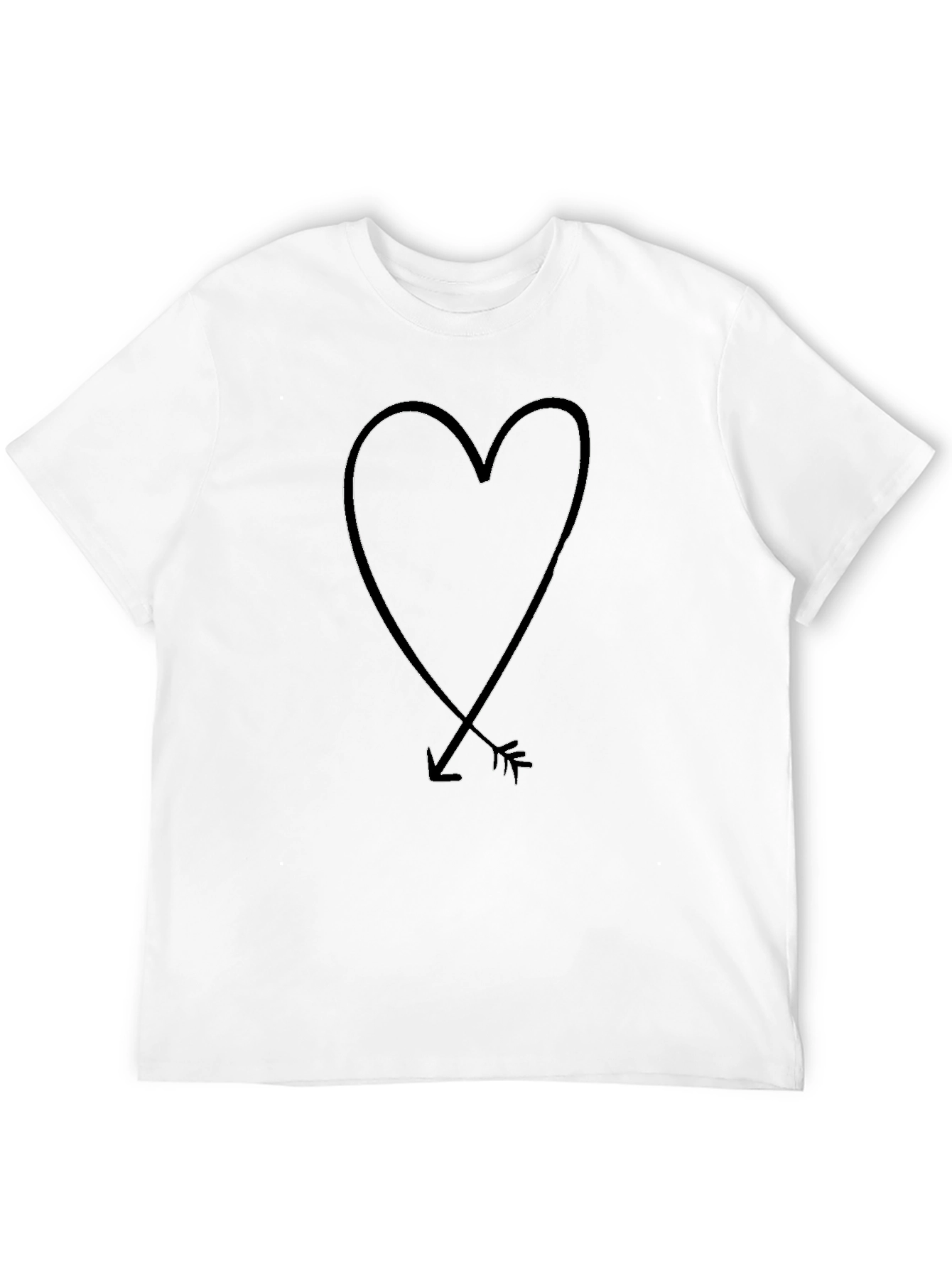 Heart & Arrow Graphic Black T-Shirt