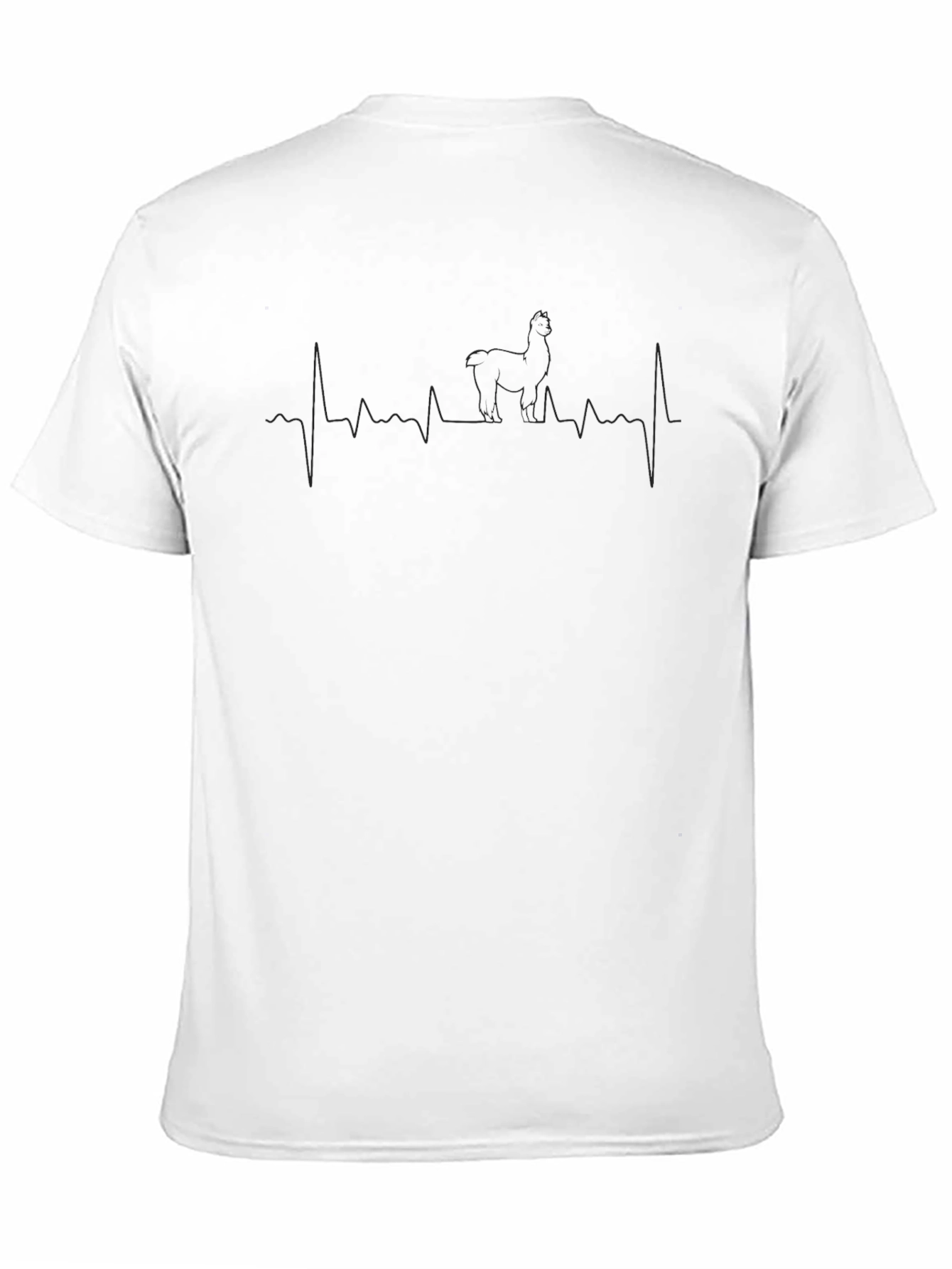 Alpaca Heartbeat T-Shirt - Mens Black Graphic Tee