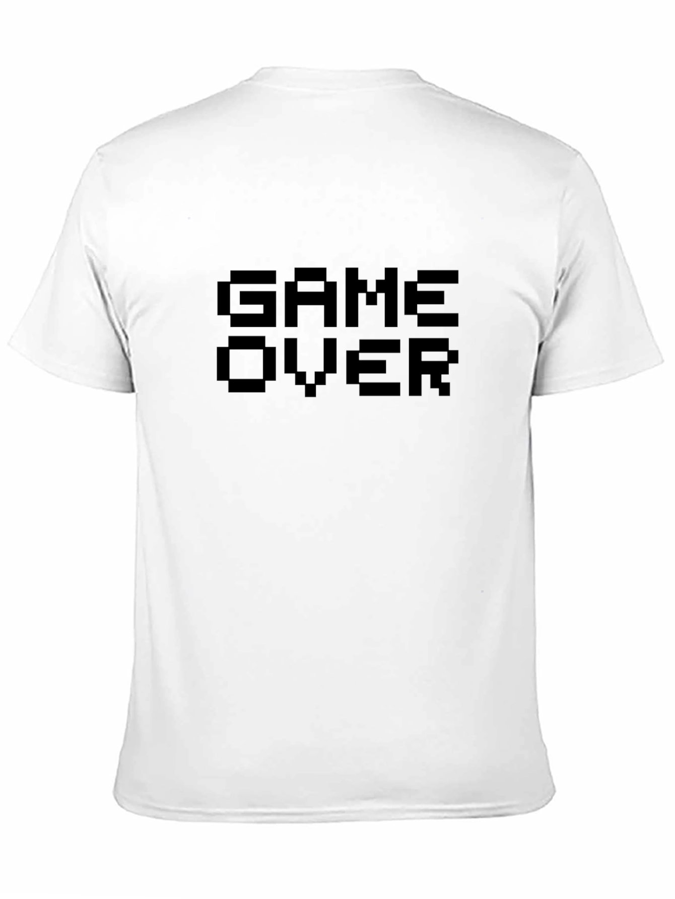 Game Over Pixel Art Graphic Black T-Shirt