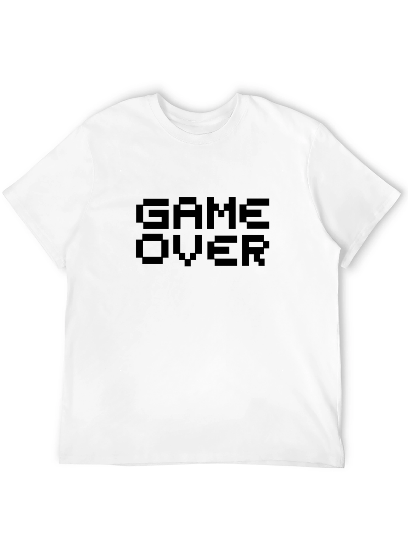 Game Over Pixel Art Graphic Black T-Shirt