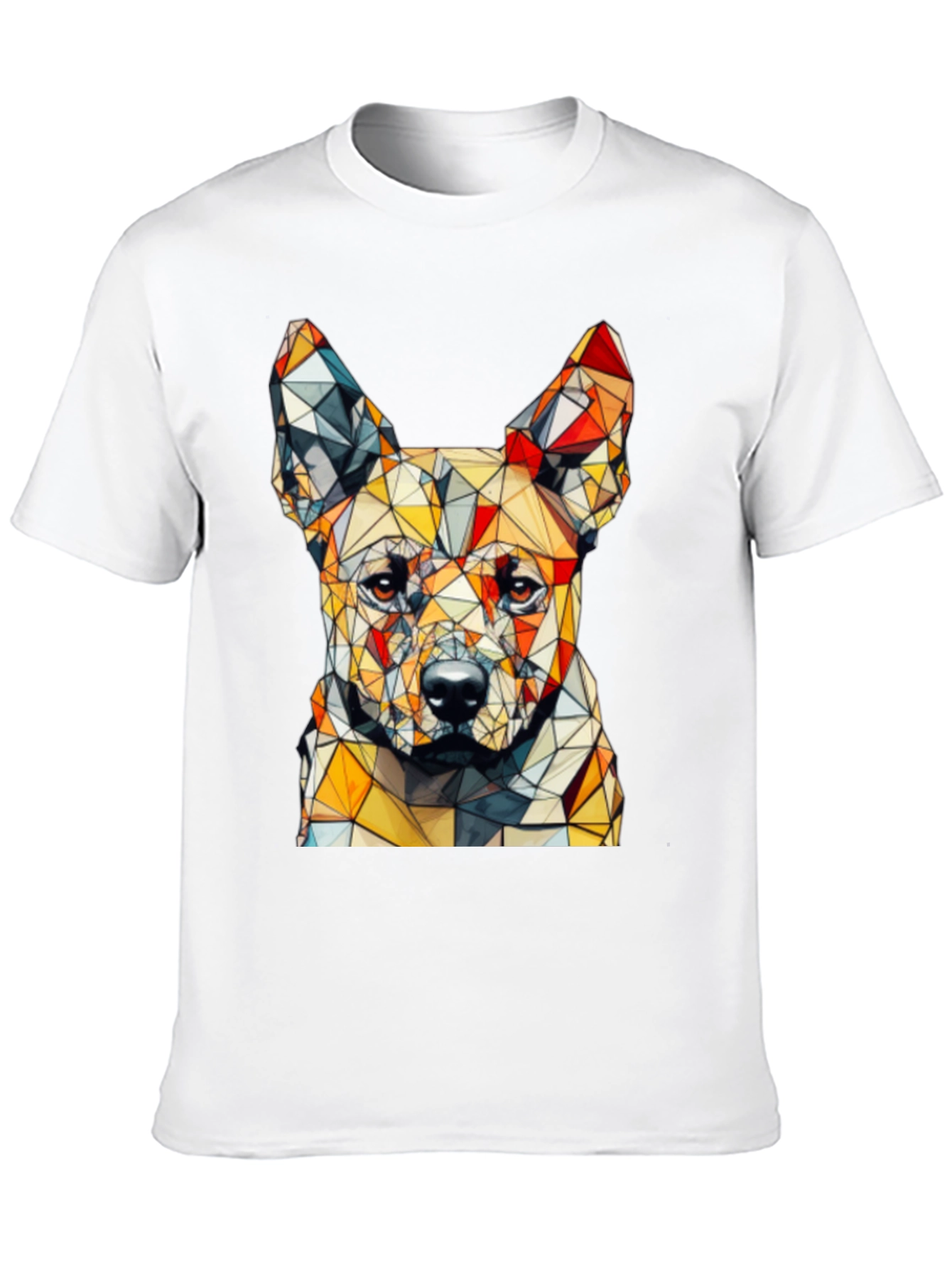 Geometric Dog Graphic T-Shirt