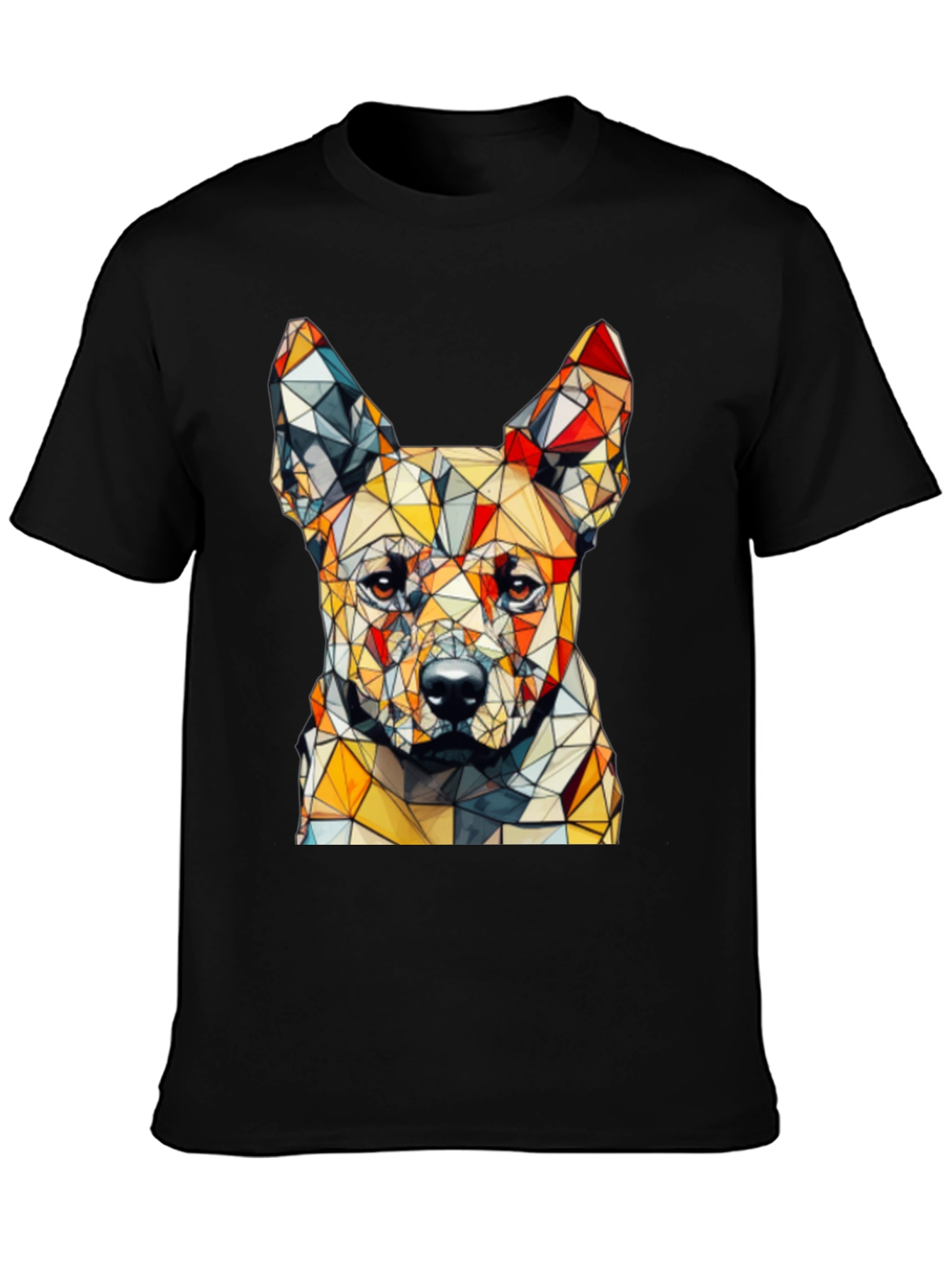 Geometric Dog Graphic T-Shirt