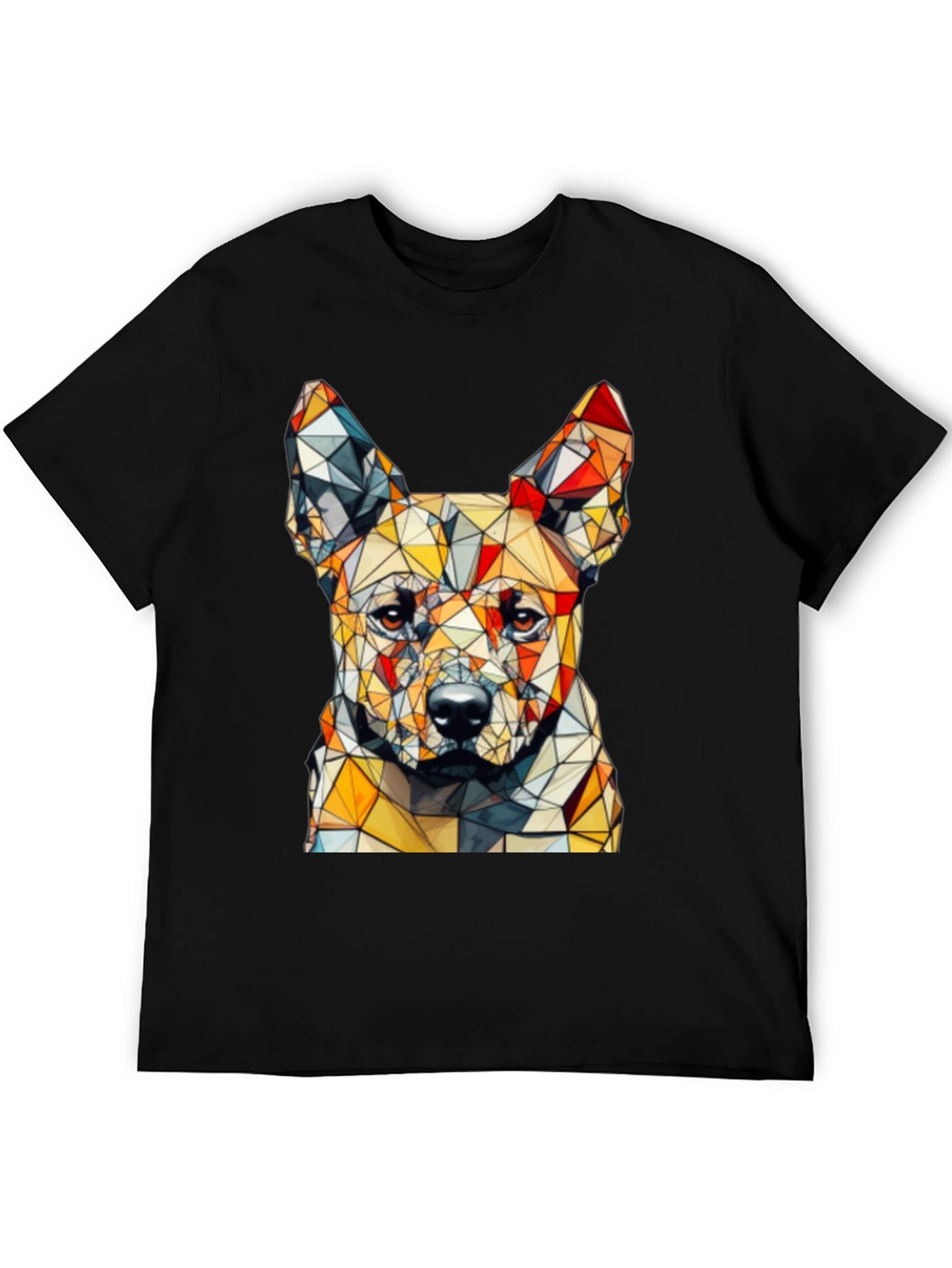 Geometric Dog Graphic T-Shirt