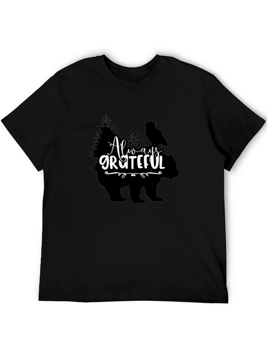 Always Grateful Graphic Print T-Shirt