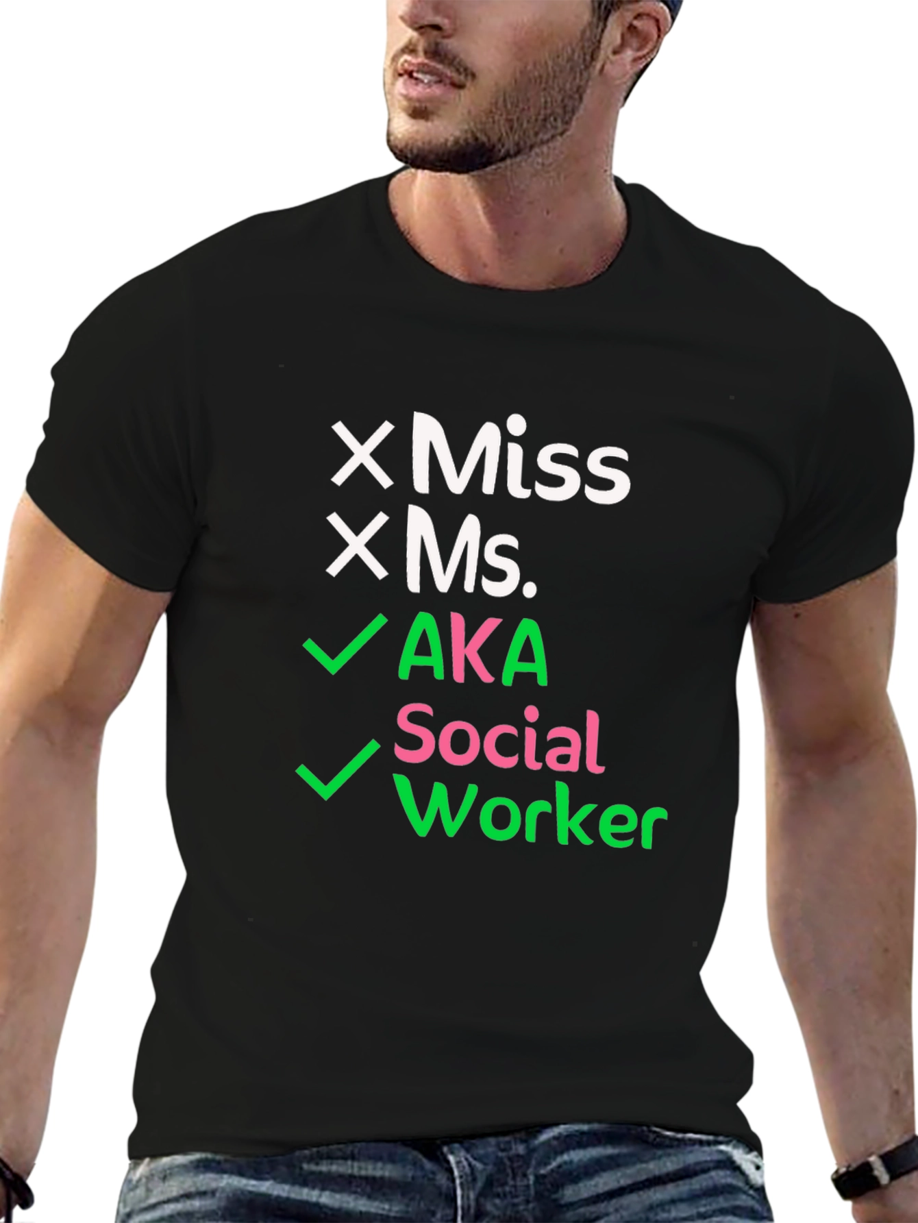 AKA Social Worker T-Shirt - Novelty Graphic Tee