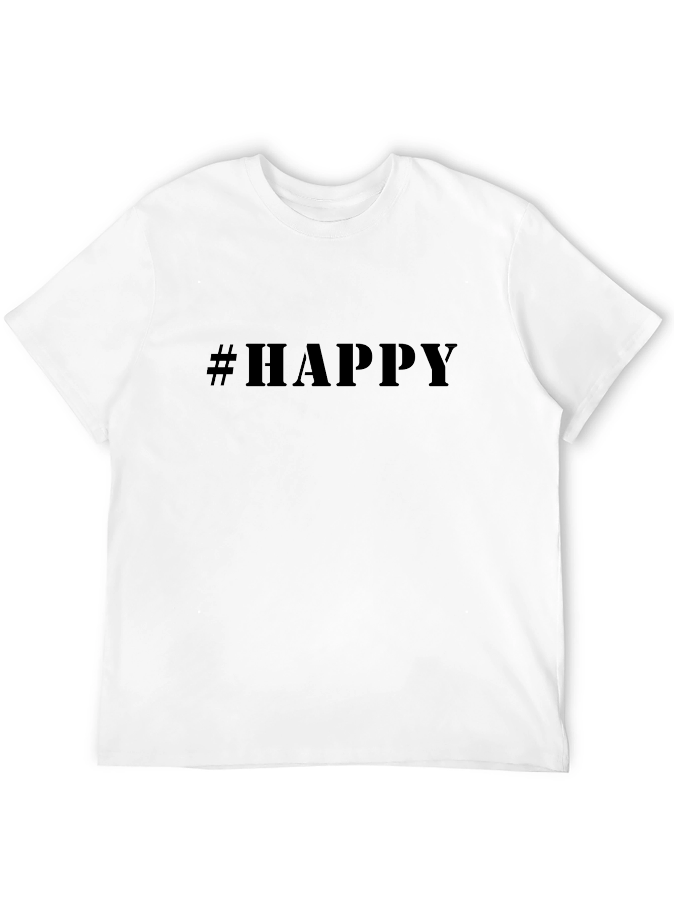 #Happy Graphic Tee - Unisex Black T-Shirt