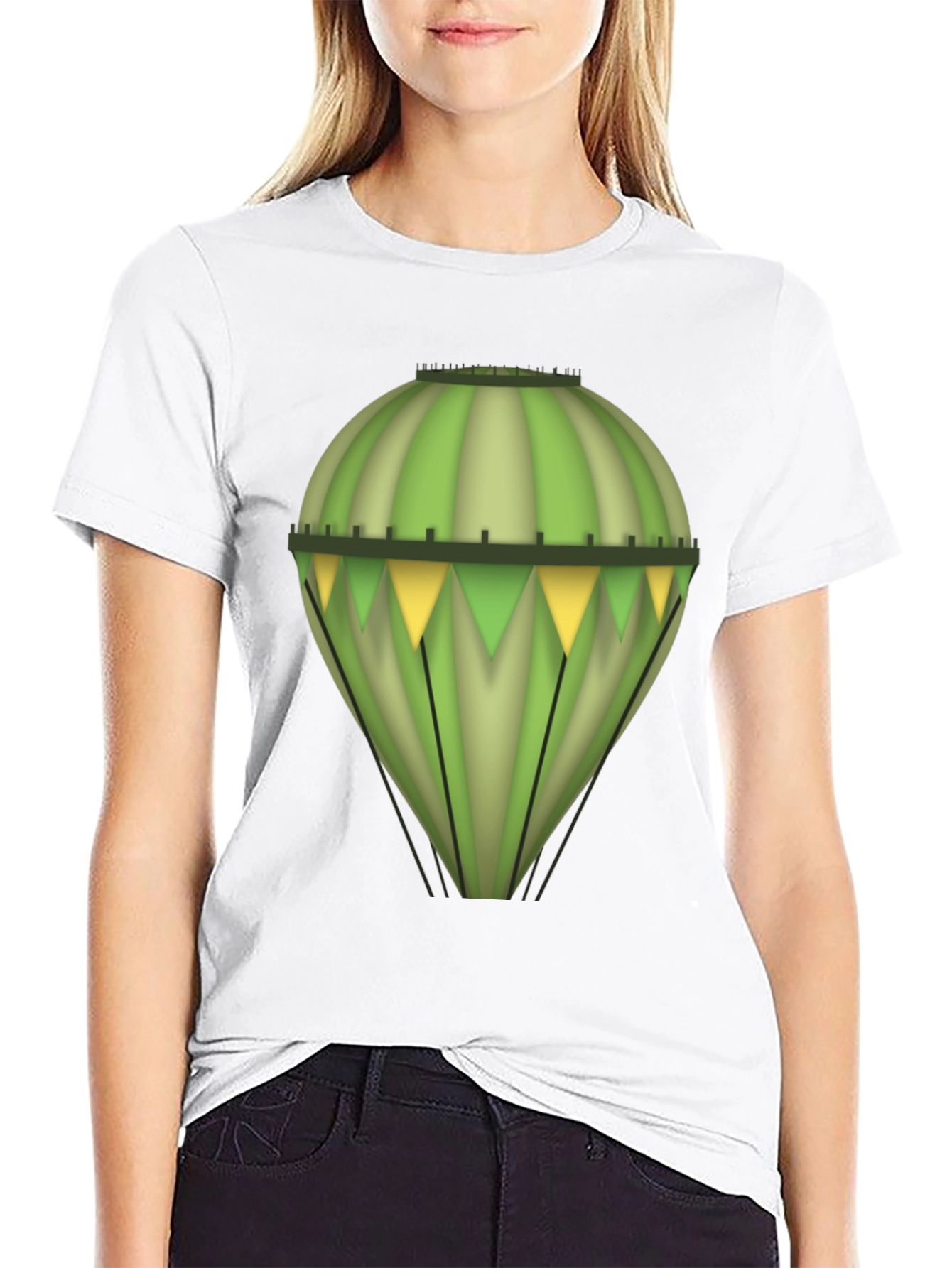 Green Balloon Graphic Tee - Unique Design