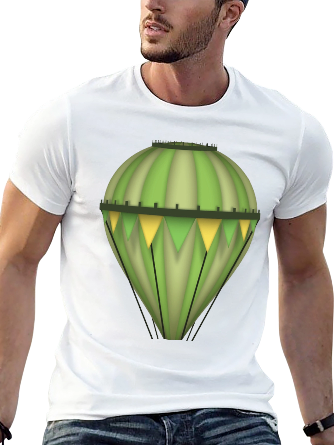 Green Balloon Graphic Tee - Unique Design