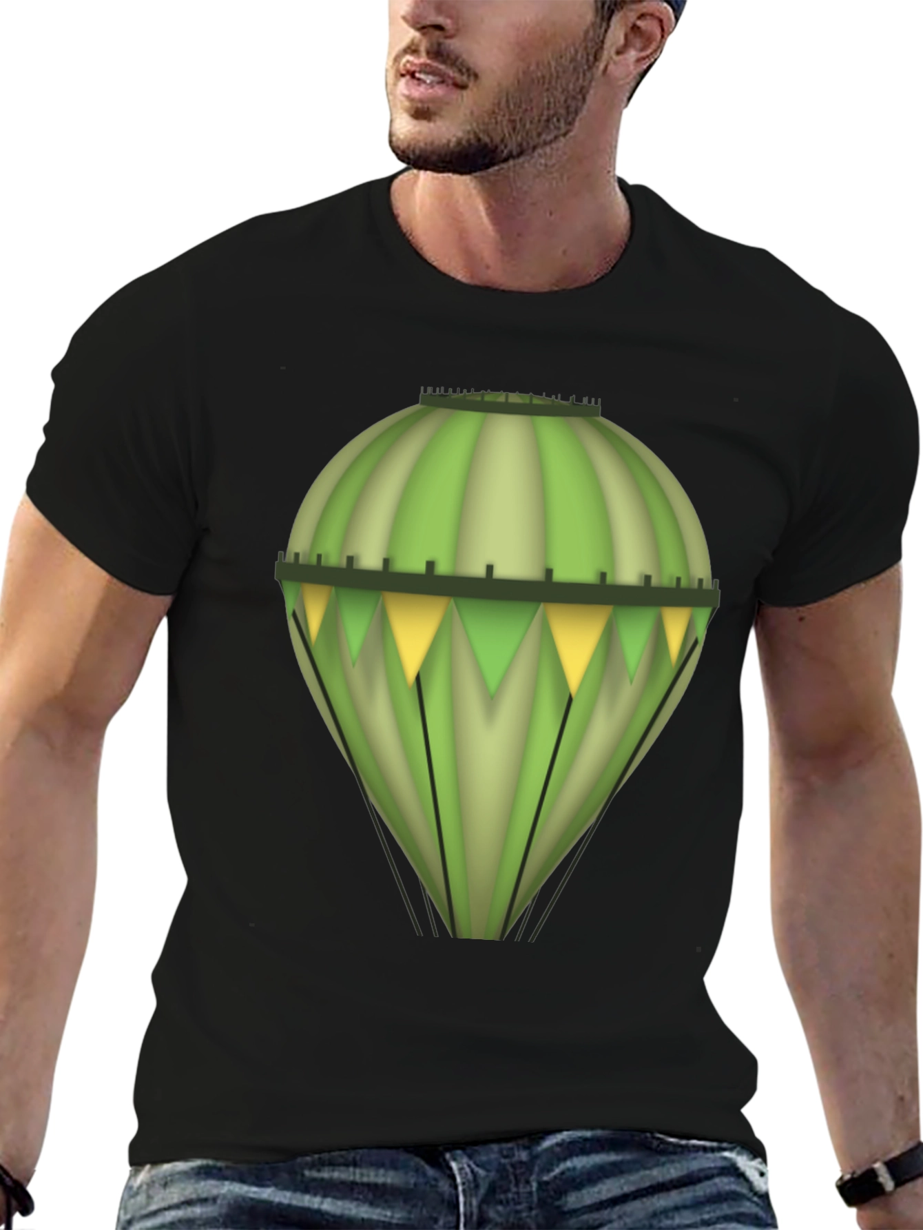 Green Balloon Graphic Tee - Unique Design