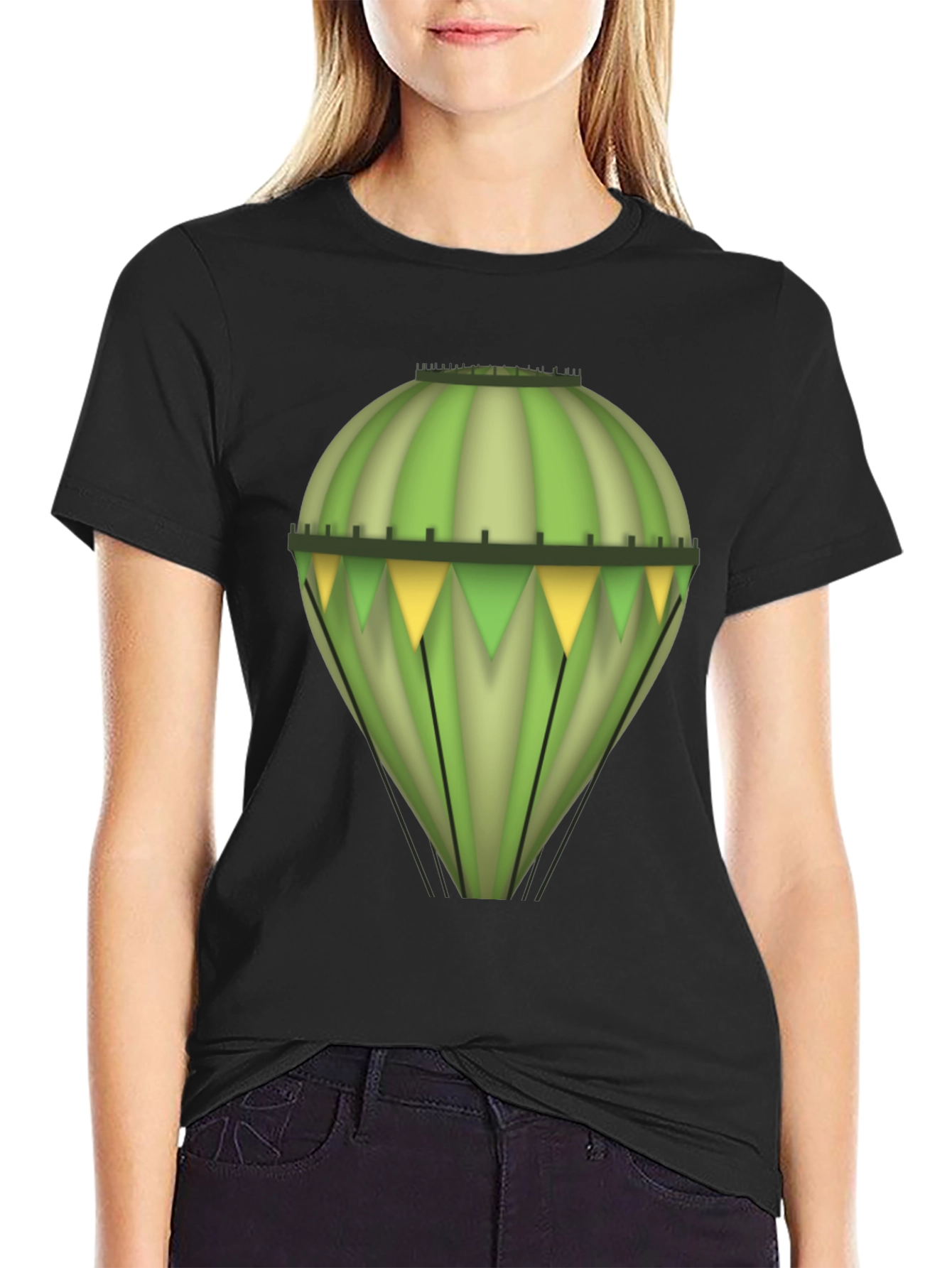 Green Balloon Graphic Tee - Unique Design