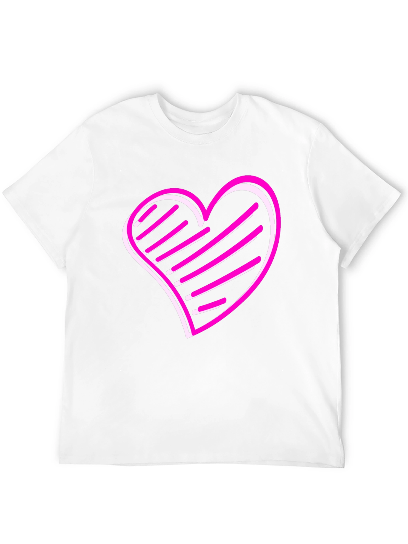 Heart Graphic Print Black T-Shirt