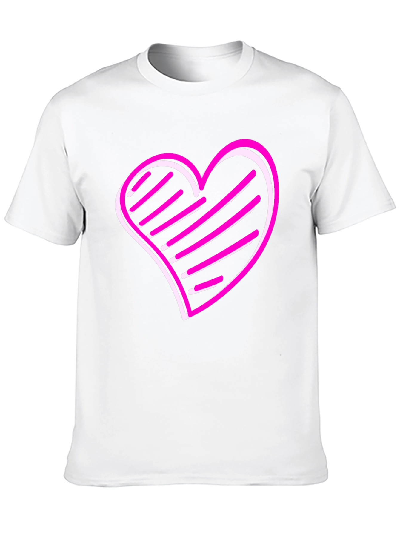 Heart Graphic Print Black T-Shirt