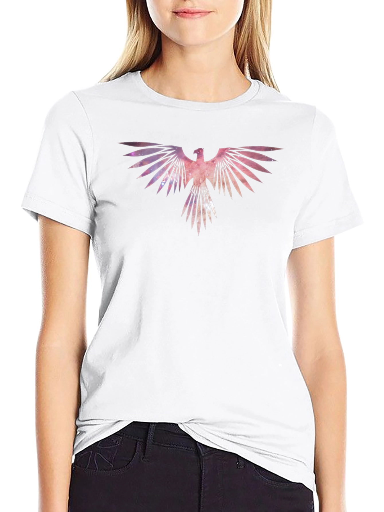 Galaxy Phoenix Graphic Tee - Black T-Shirt