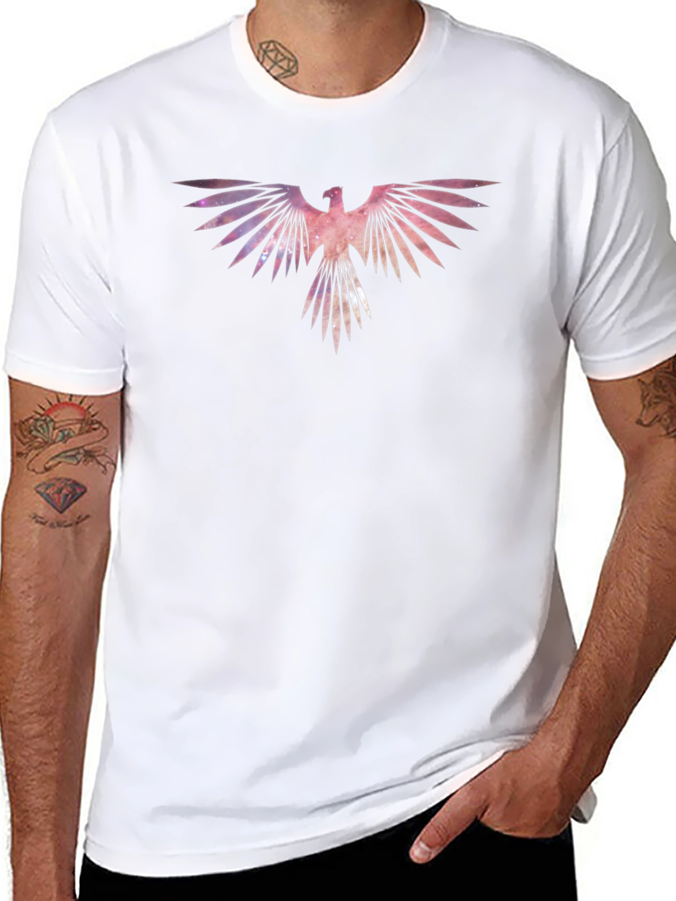 Galaxy Phoenix Graphic Tee - Black T-Shirt