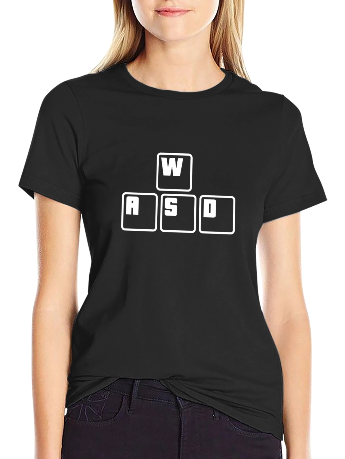 Gamer Tee: WASD Keys Black T-Shirt
