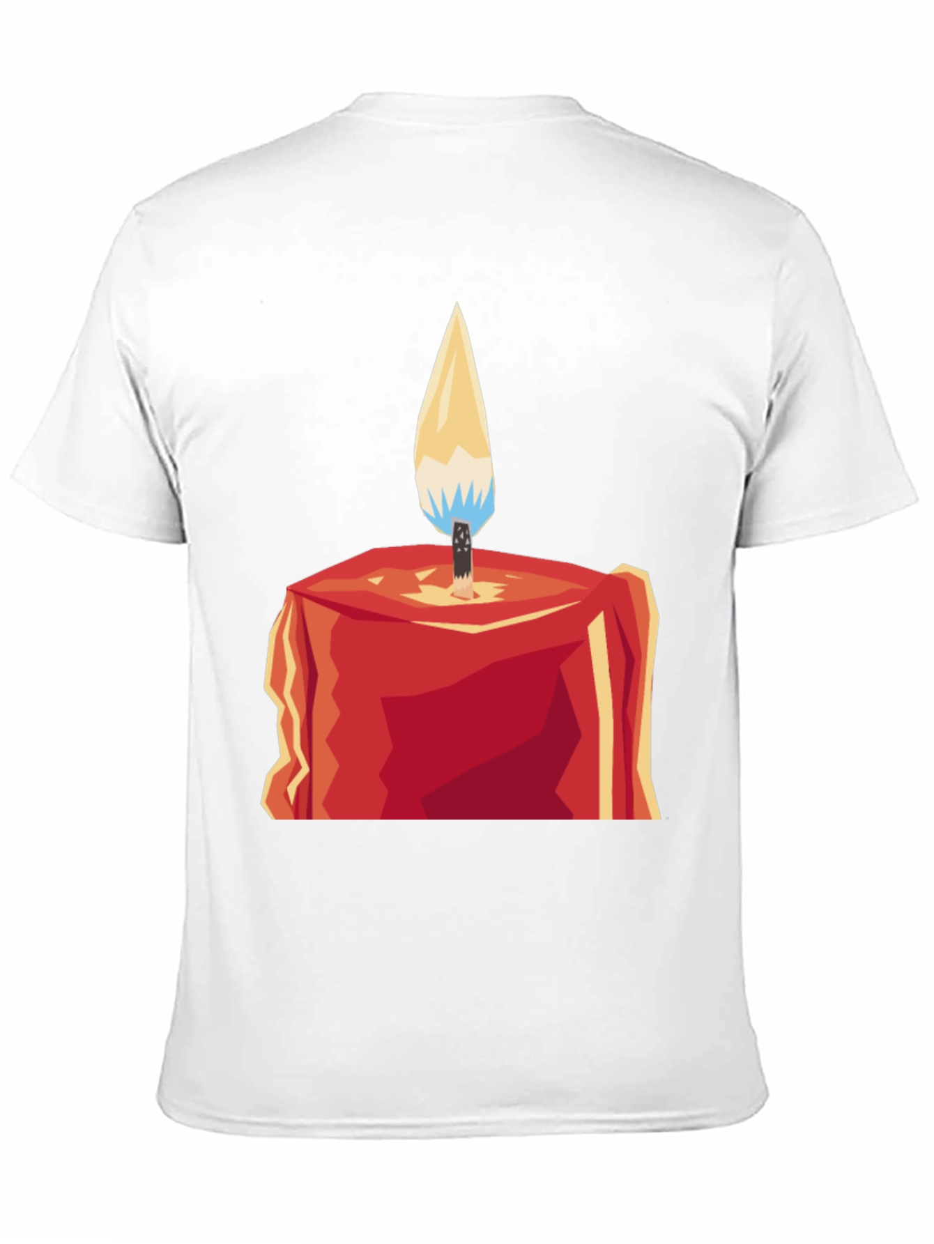 Geometric Candle Graphic Tee - Modern Style