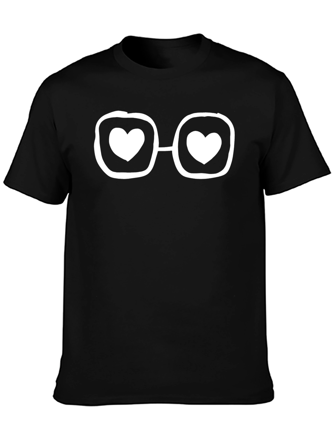 Heart Glasses Graphic Tee - Trendy Unisex T-Shirt