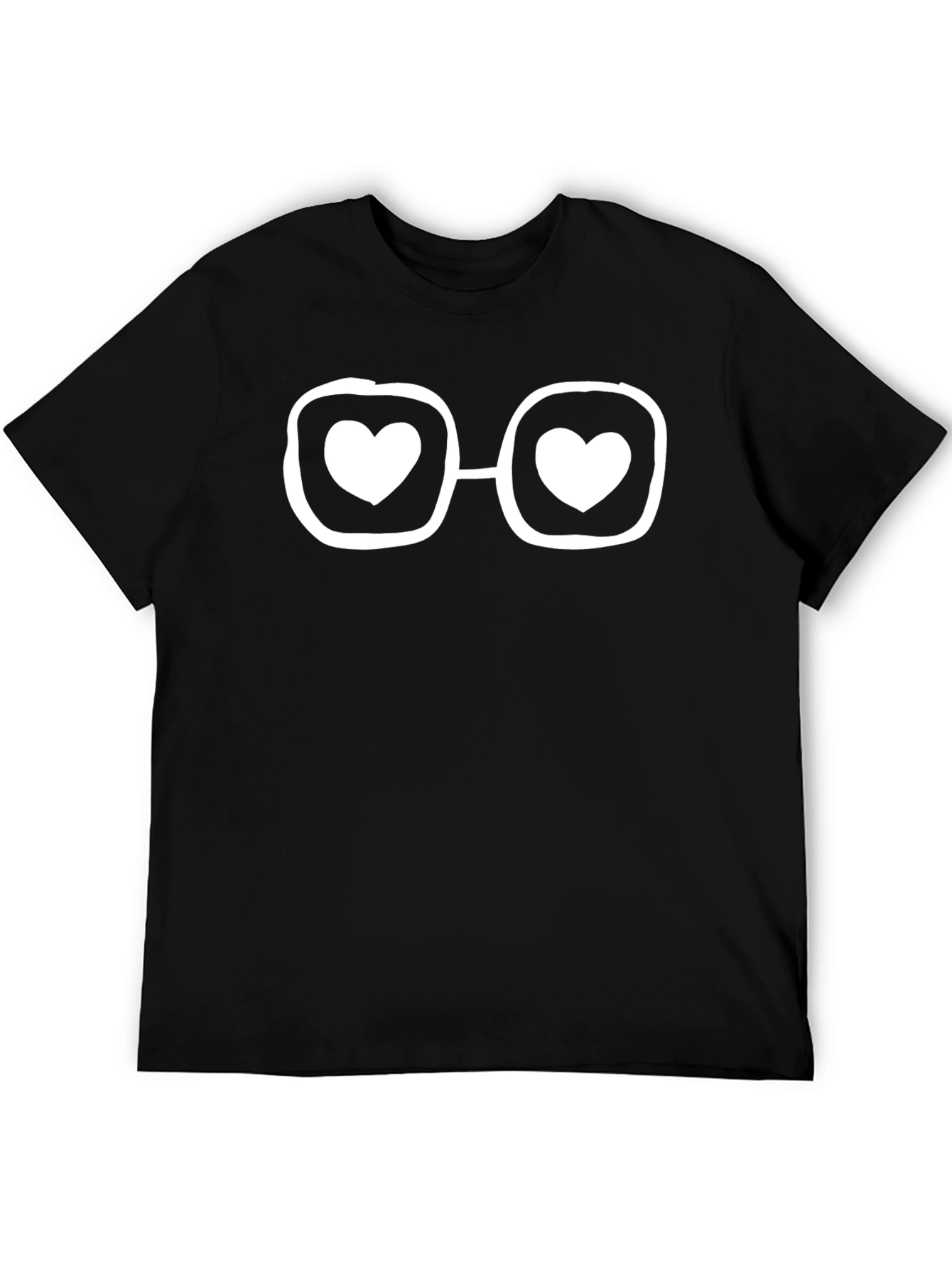 Heart Glasses Graphic Tee - Trendy Unisex T-Shirt