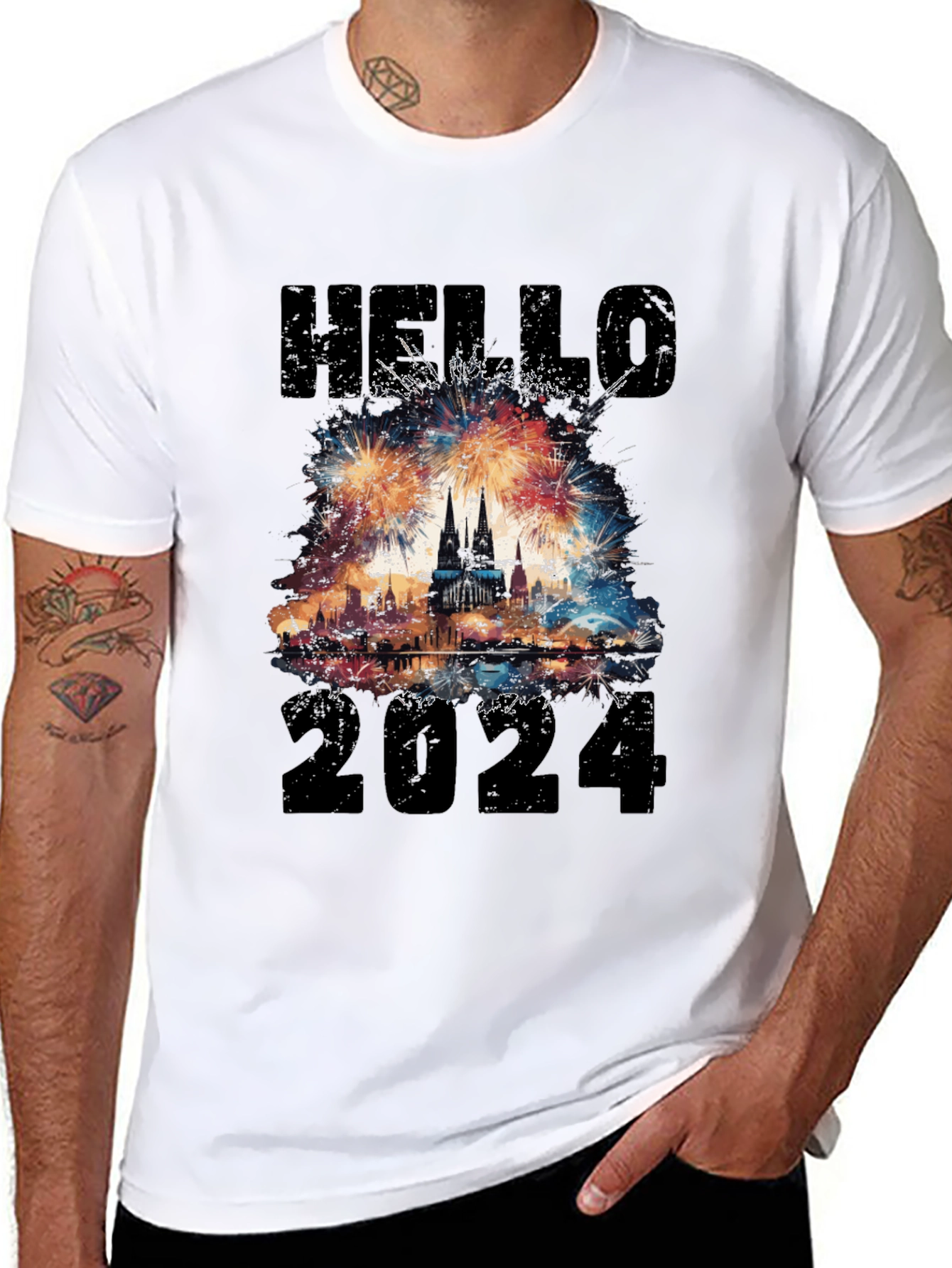 Hello 2024 New Year Celebration T-Shirt