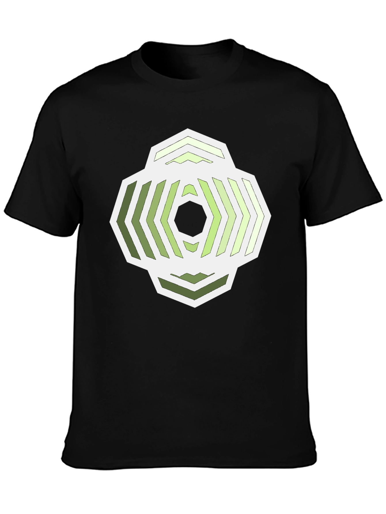 Geometric Pattern Black T-Shirt - Modern Style