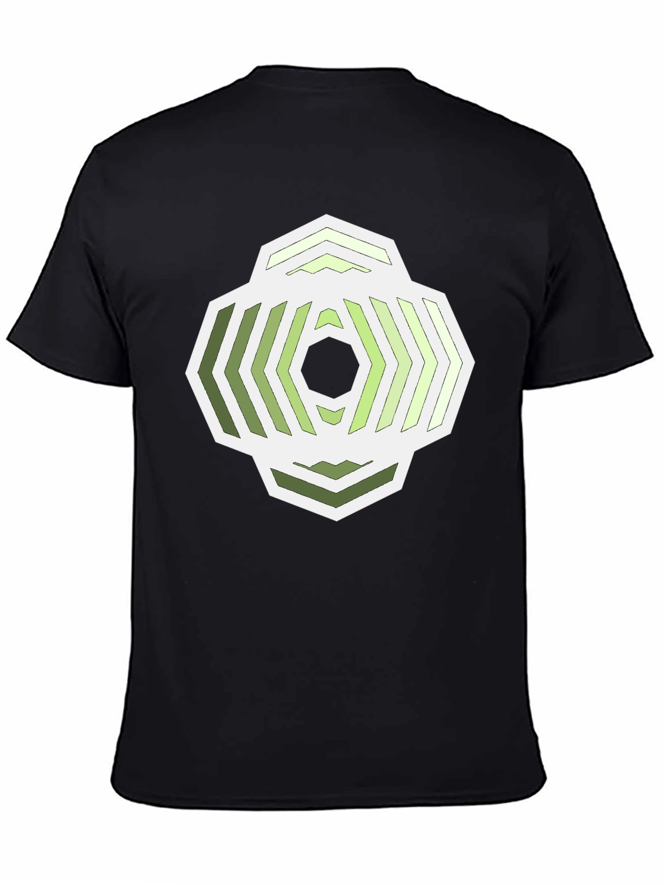 Geometric Pattern Black T-Shirt - Modern Style