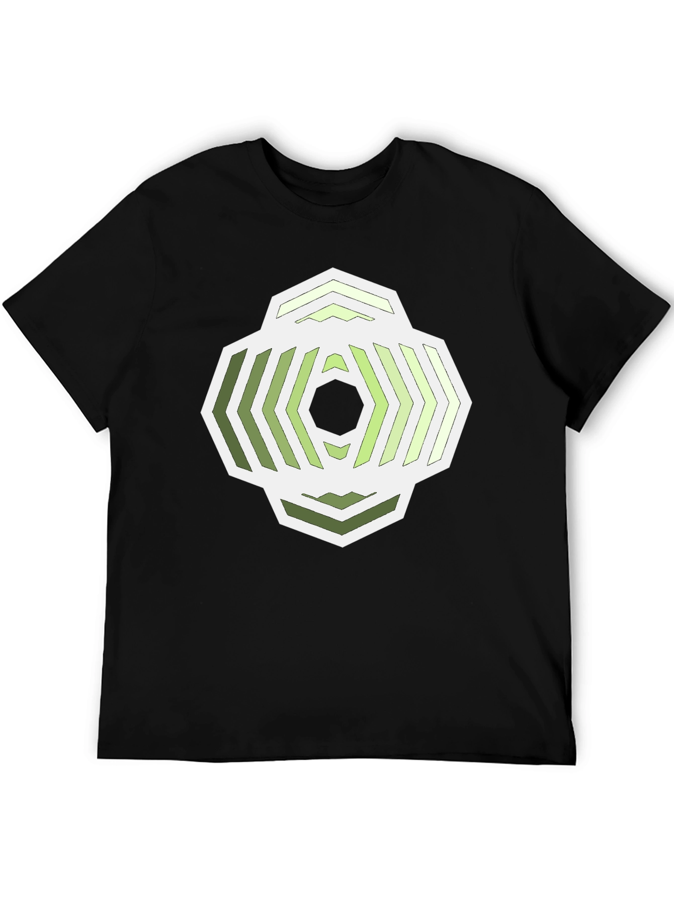 Geometric Pattern Black T-Shirt - Modern Style
