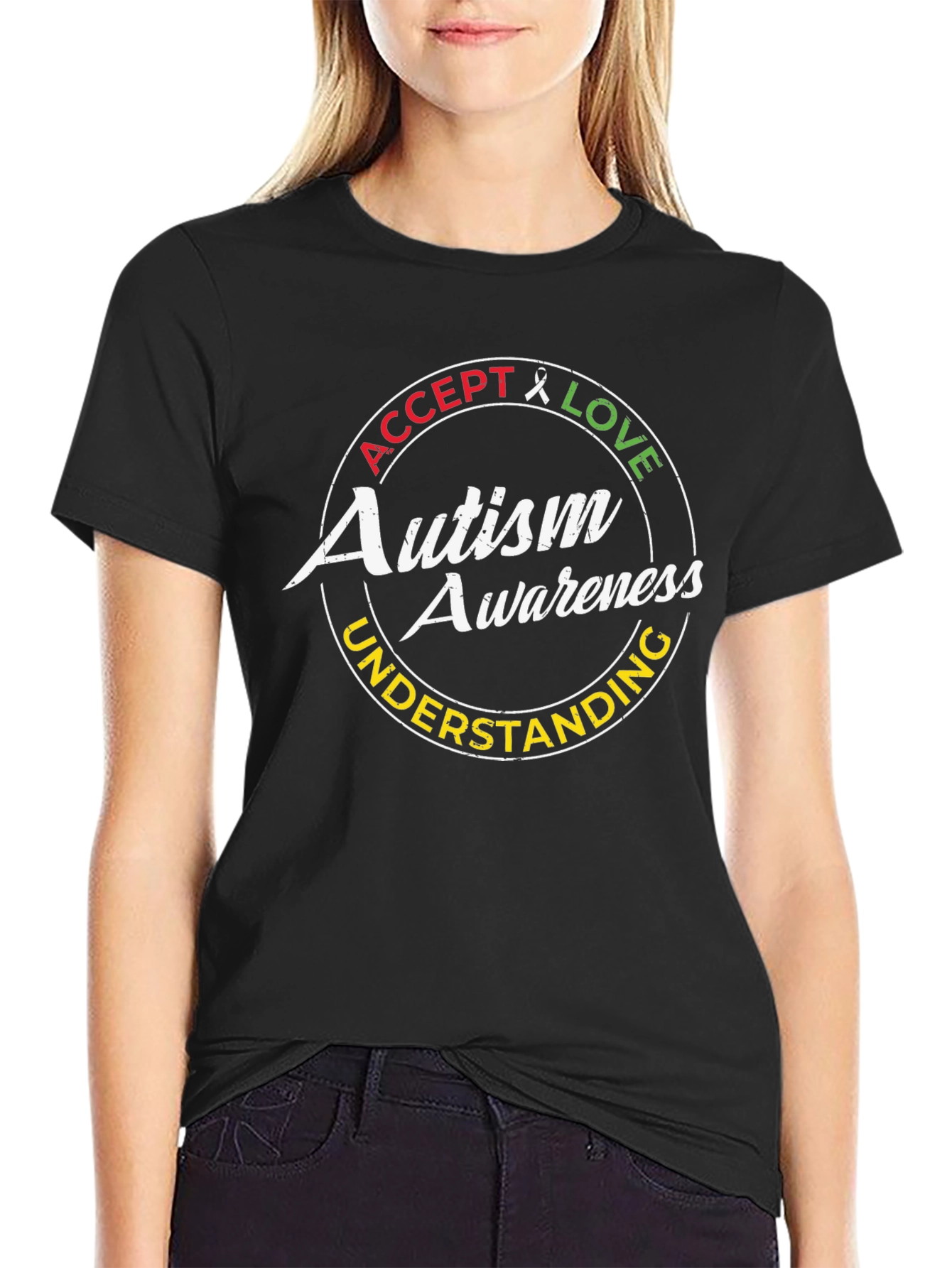 Autism Awareness Graphic Tee - Accept Love Understand