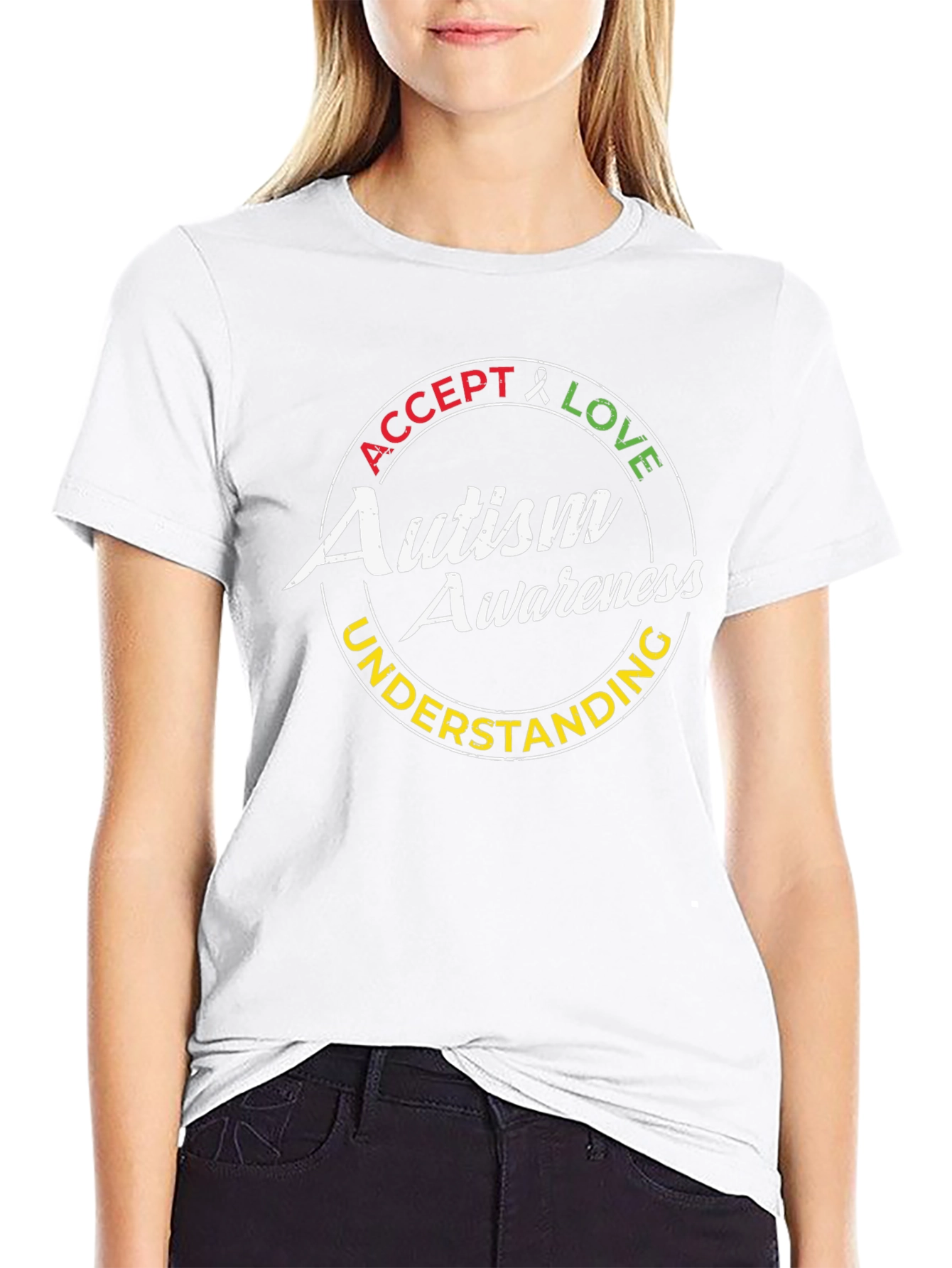 Autism Awareness Graphic Tee - Accept Love Understand
