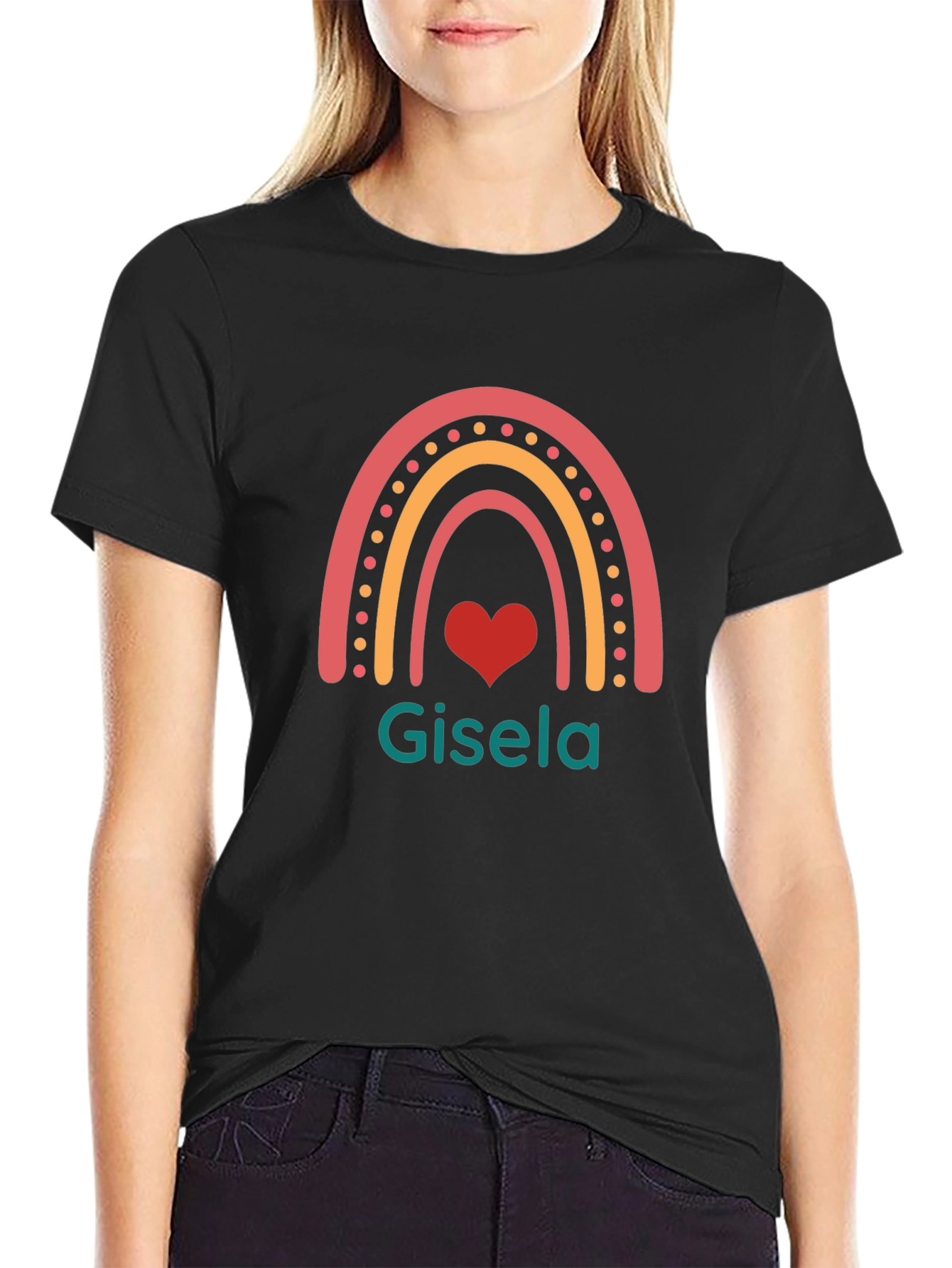 Gisela Rainbow Heart T-Shirt