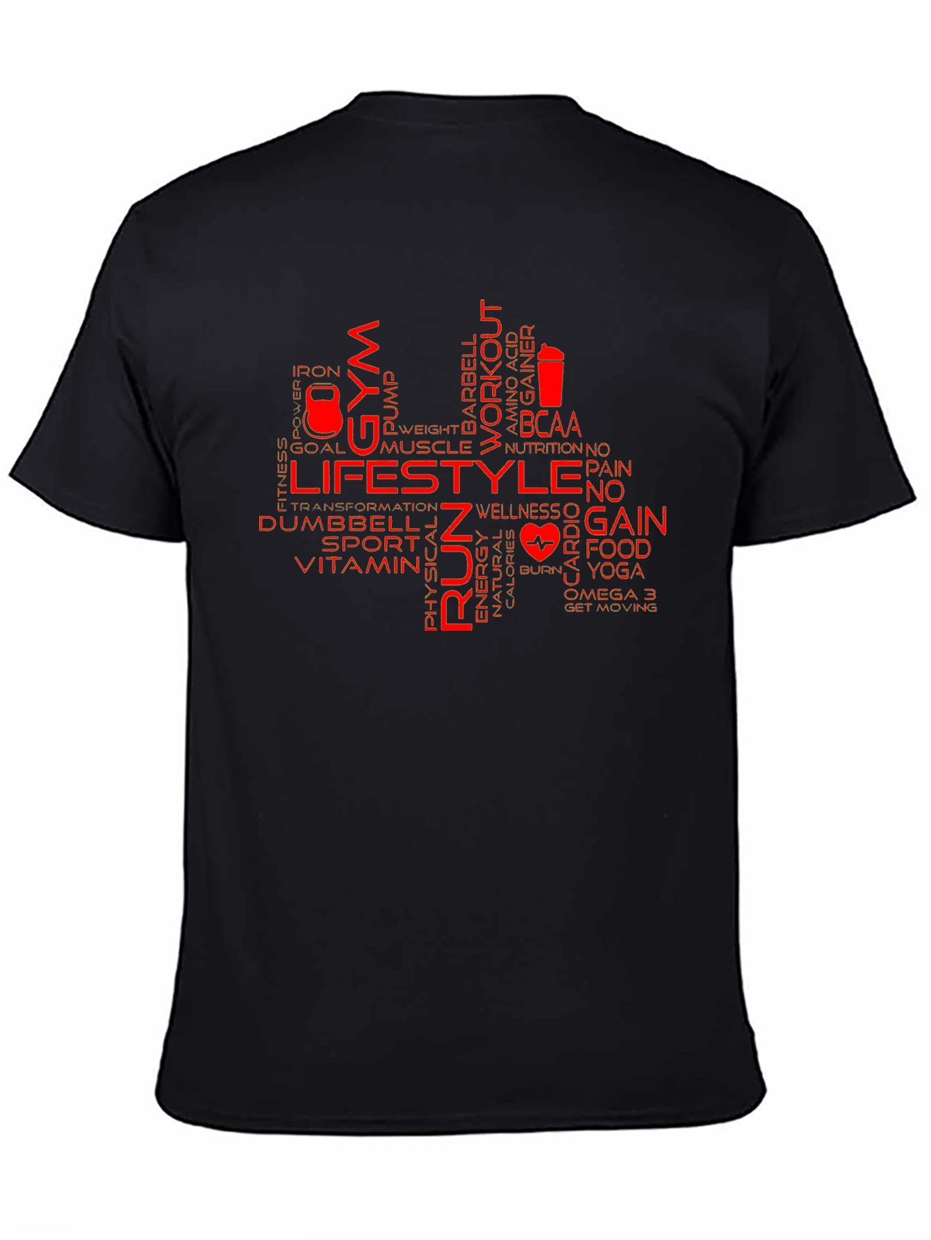 Gym & Fitness Word Art T-Shirt