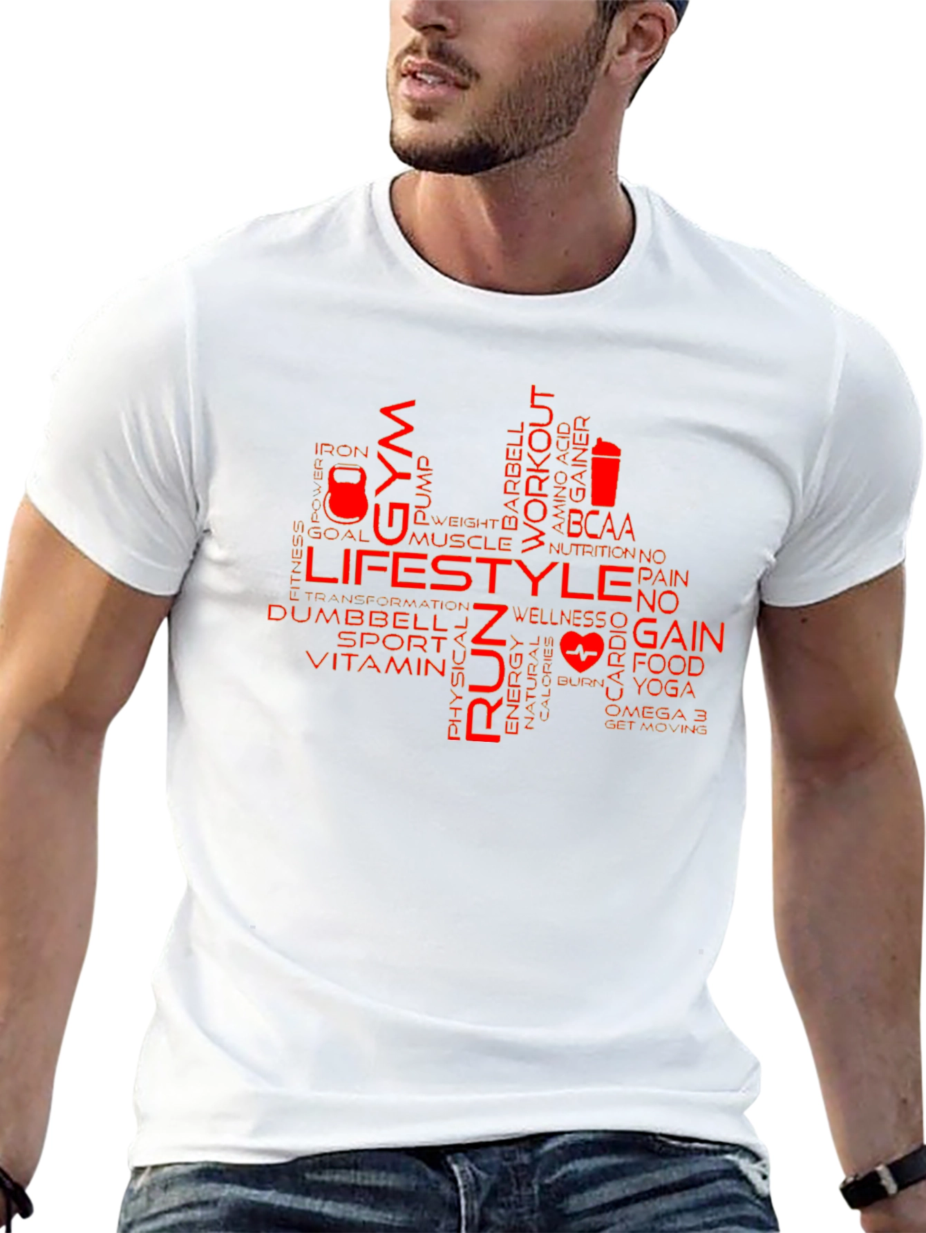 Gym & Fitness Word Art T-Shirt