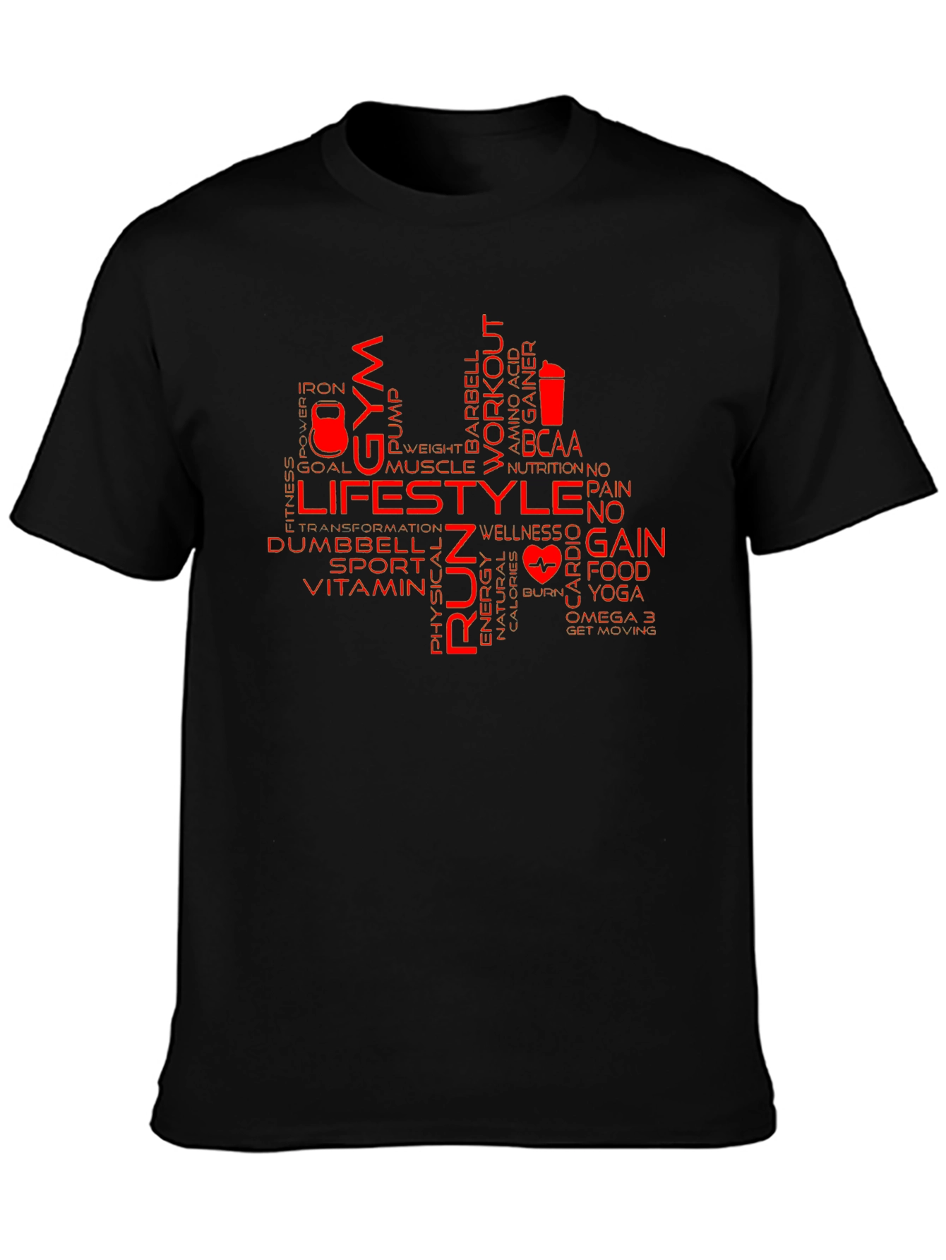Gym & Fitness Word Art T-Shirt